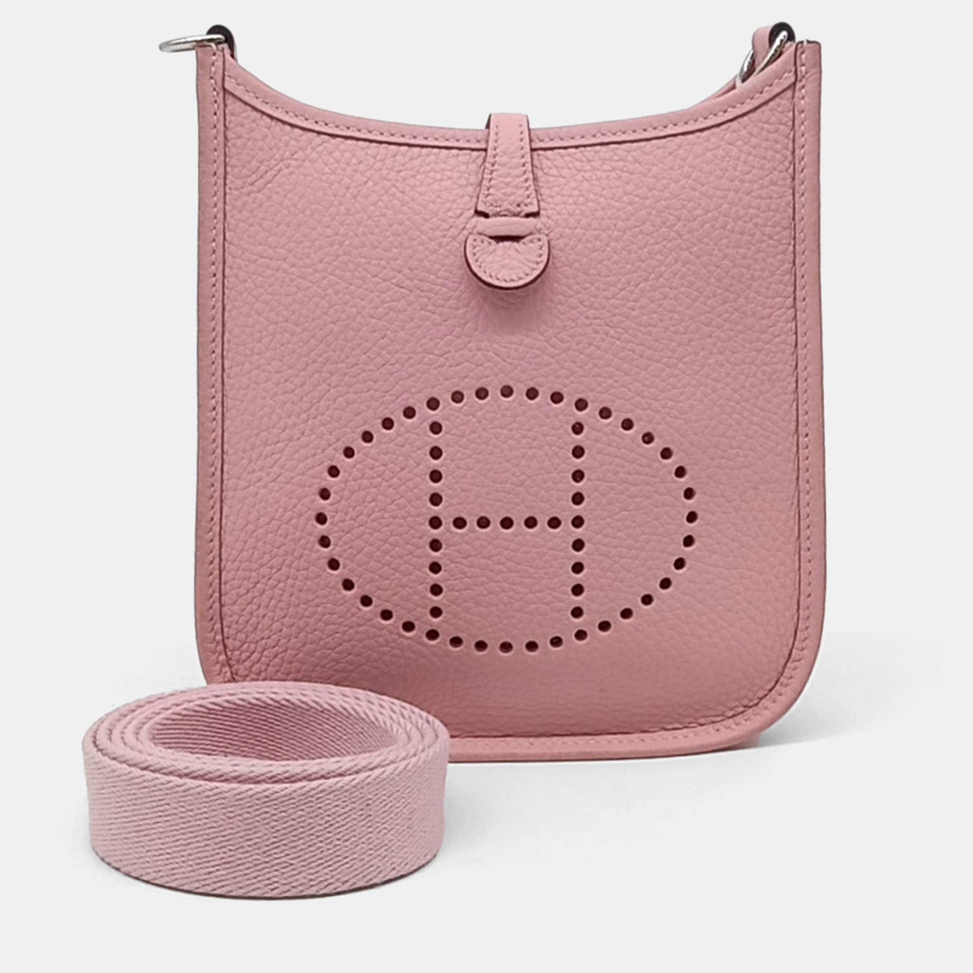 Hermes Pink Leather Evelyn 16 bag