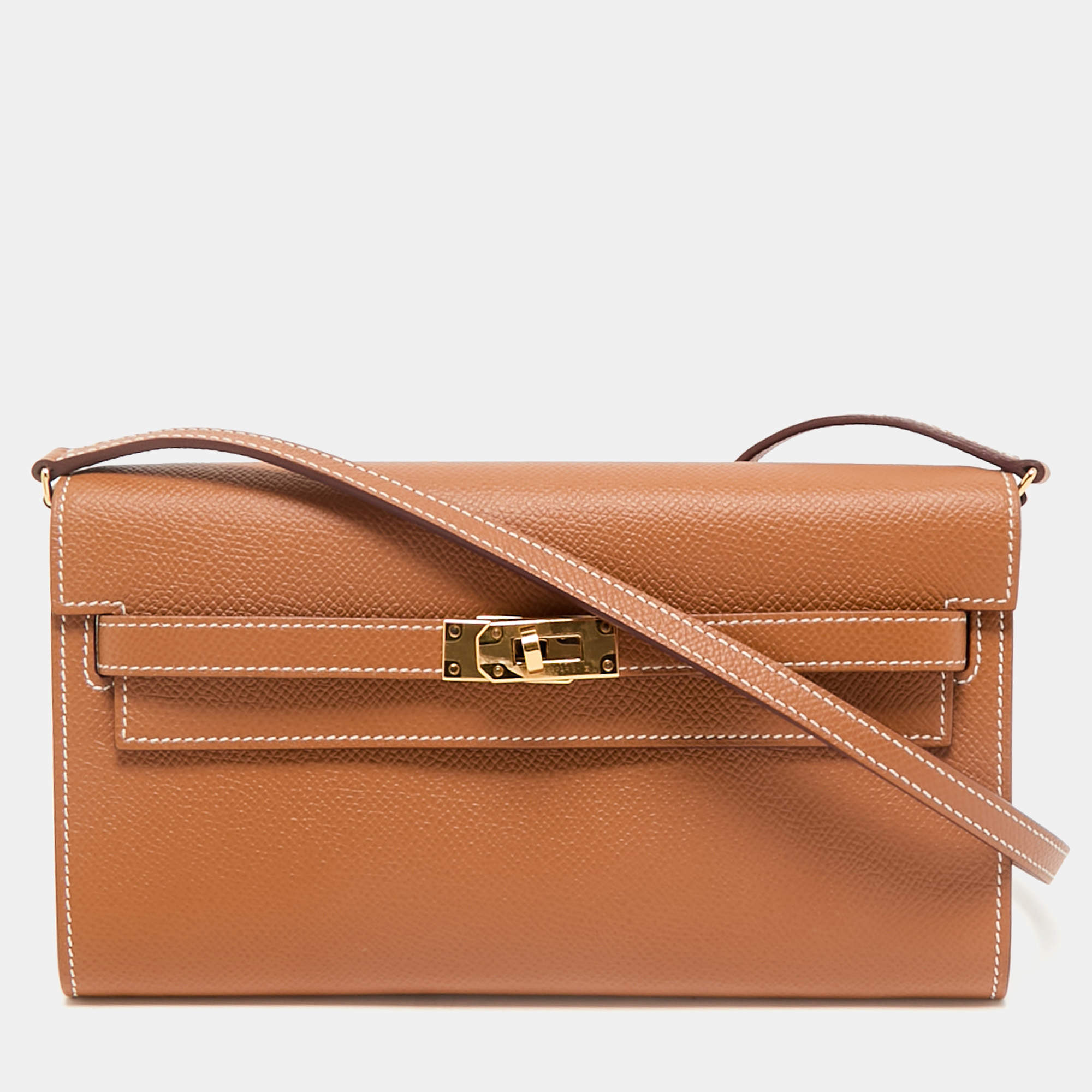 Hermès Gold Epsom Leather Kelly To Go Wallet