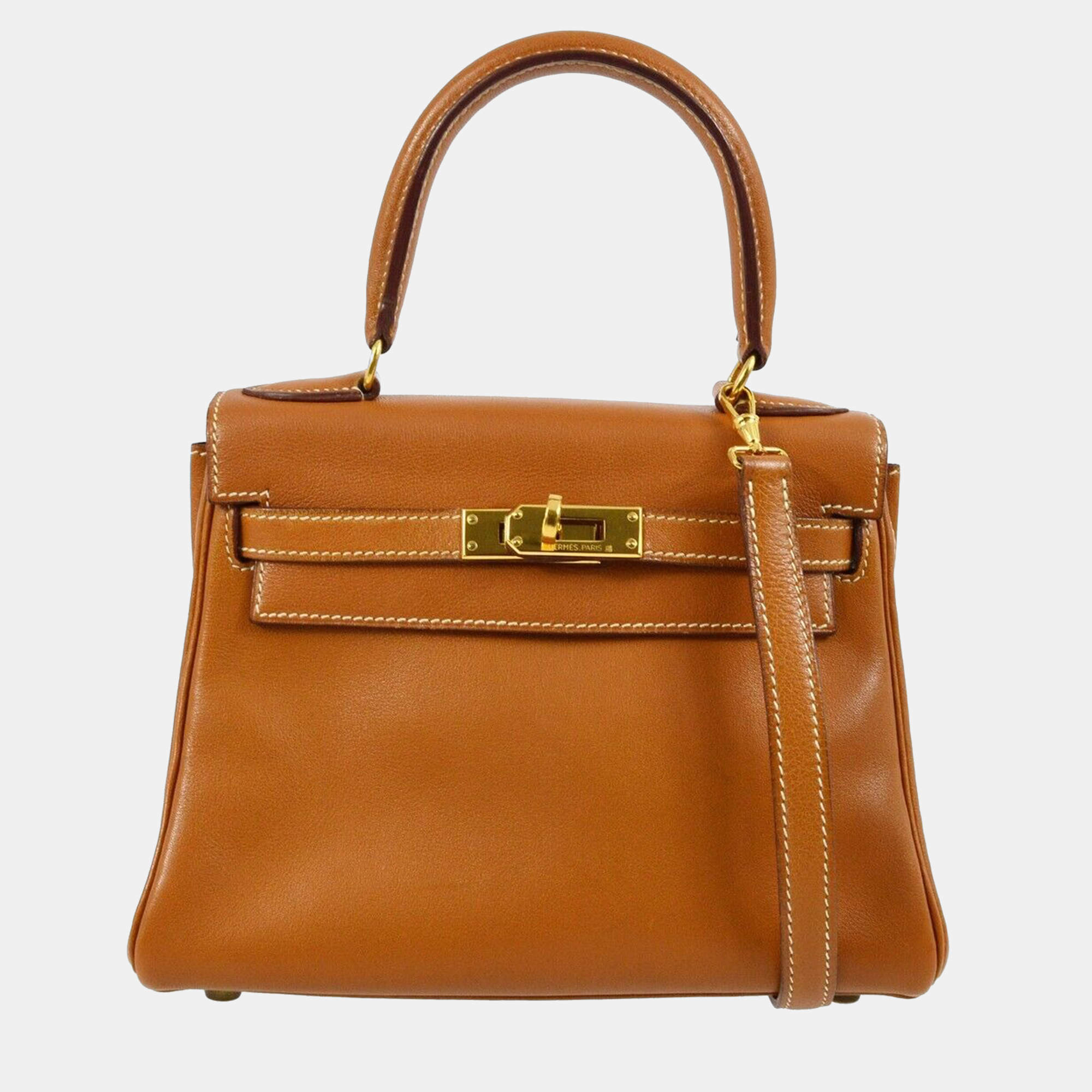 Hermes Gold Gulliver Kelly 20 Retourne Handbag