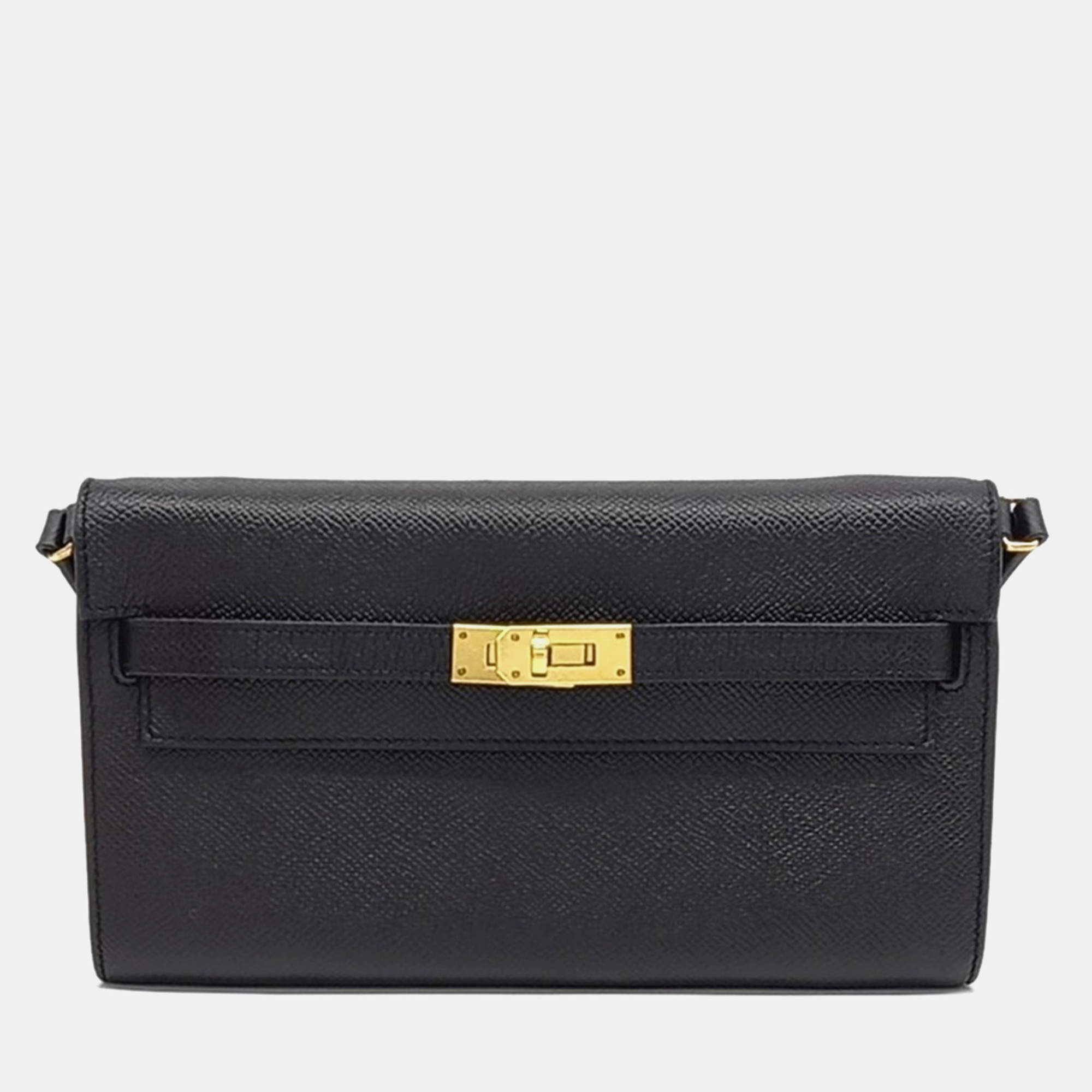Hermes Black Togo Leather Kelly