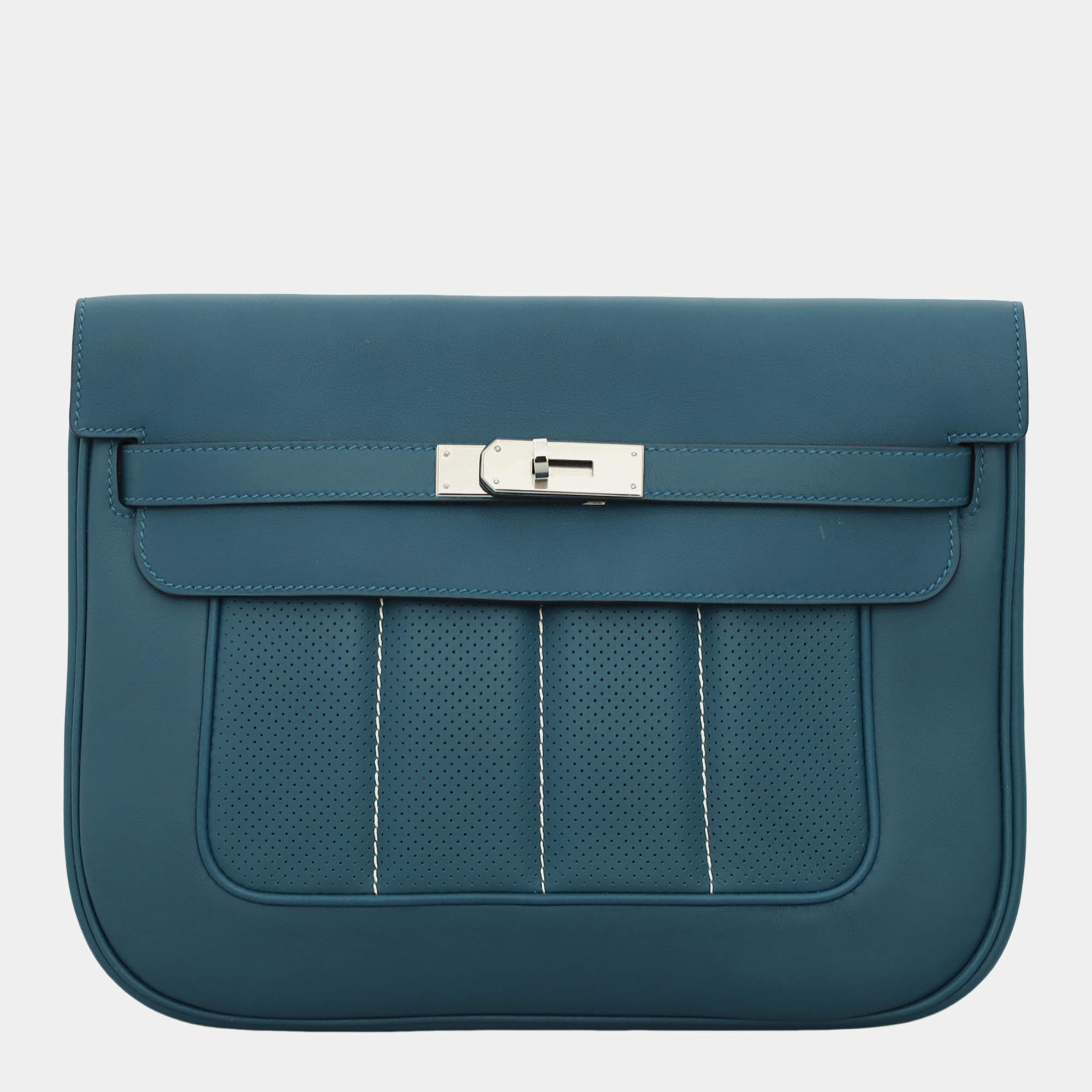 Pre Owned Hermes Blue  Berline 28 Shoulder Bag