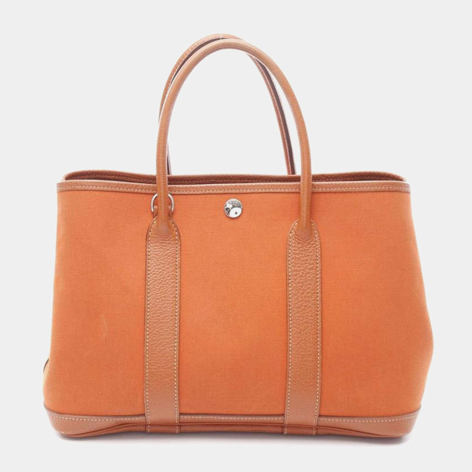 Hermes Orange Potiron Garden Party TPM Bag