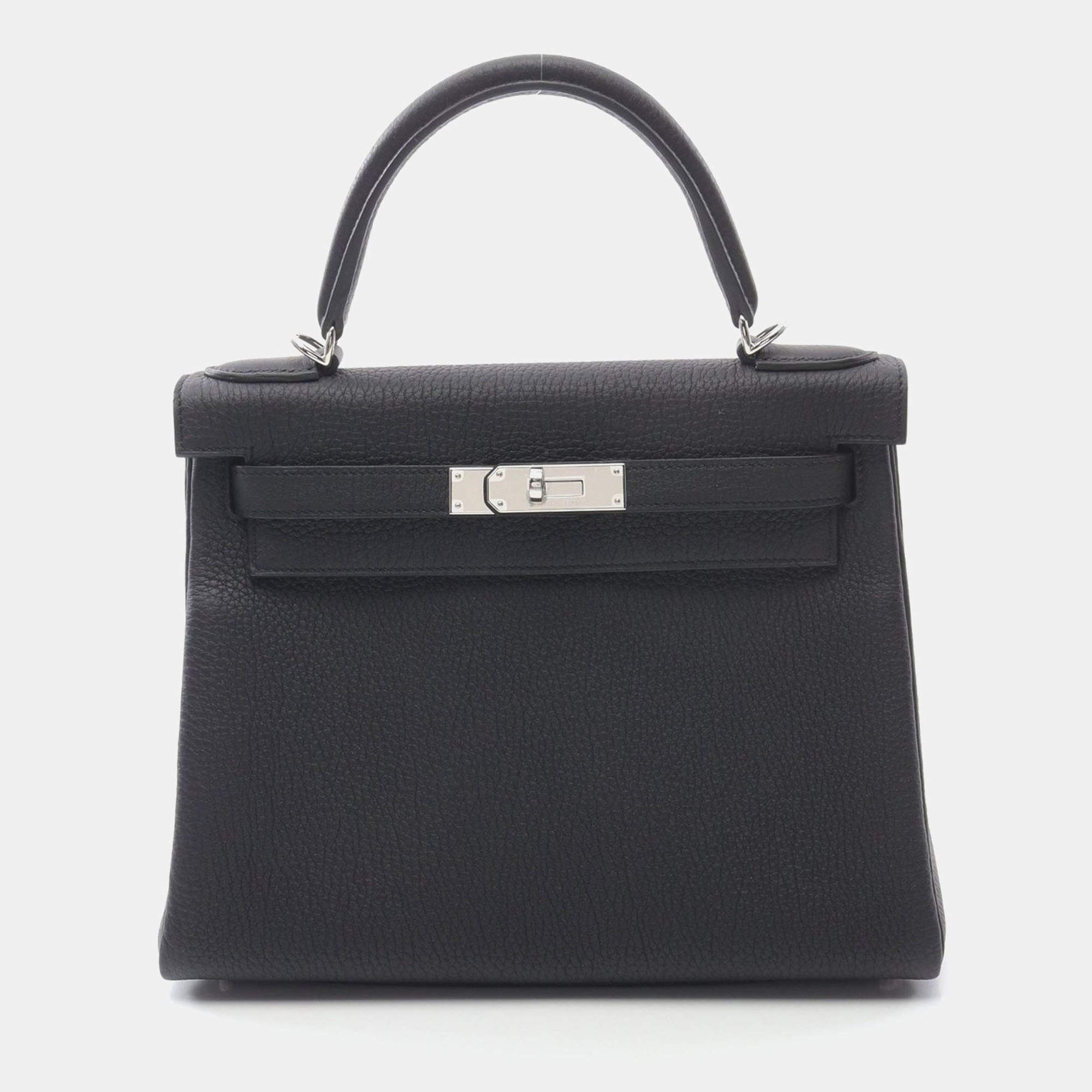 Hermes Black Togo Leather Kelly 28 