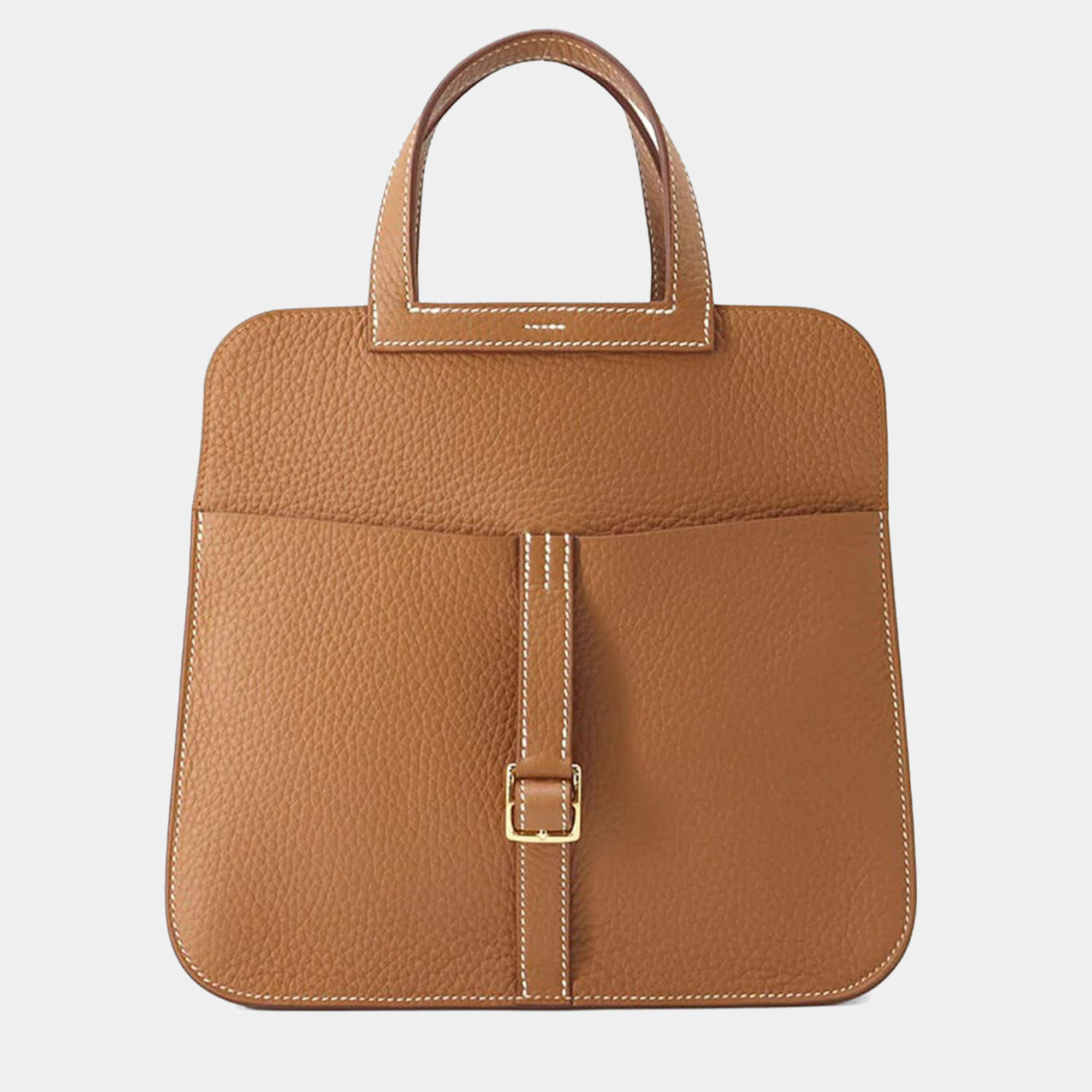 Hermes Gold Taurillon Clemence Size 25 Halzan Bag