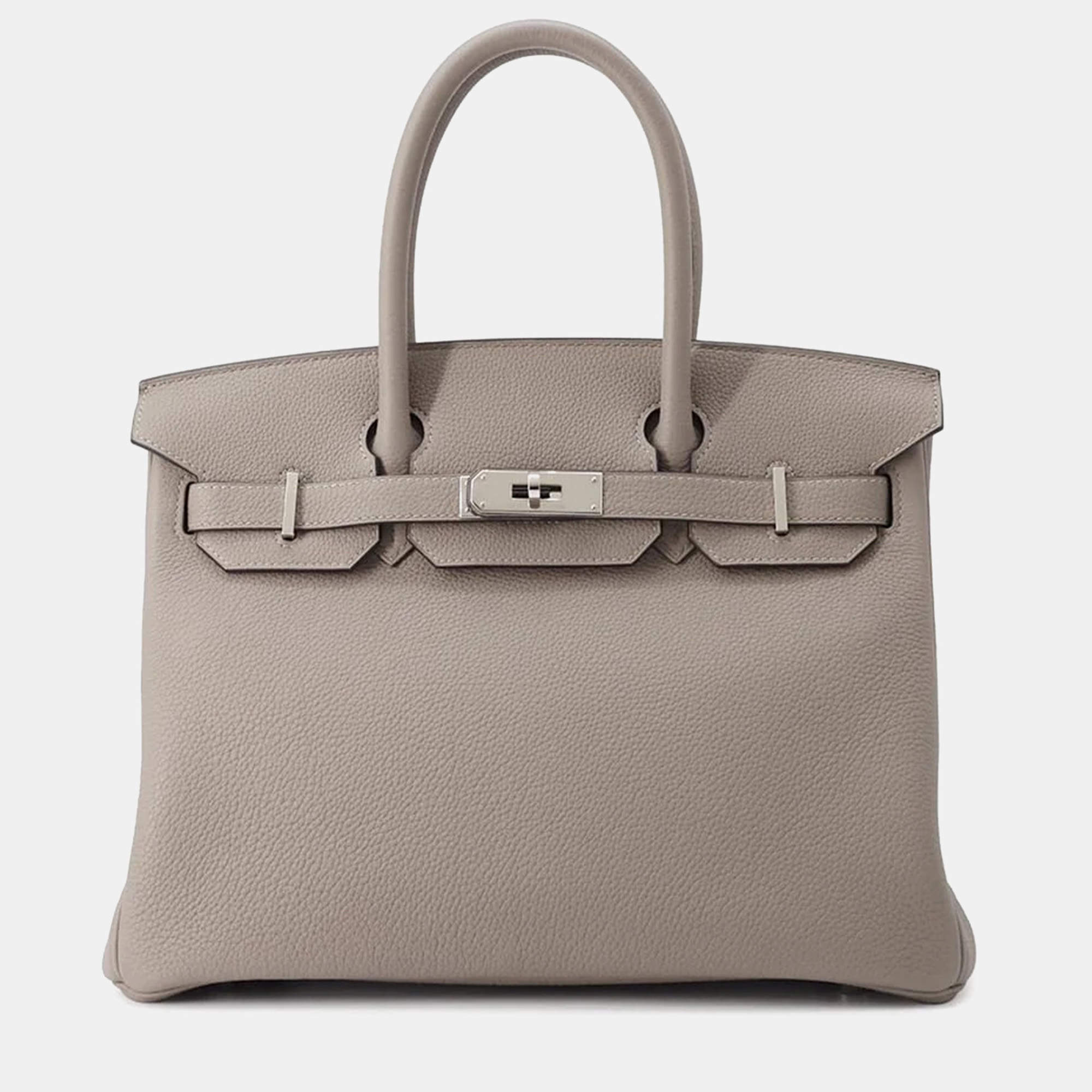 Hermes Gris Asphalt Togo Leather Birkin Size 30
