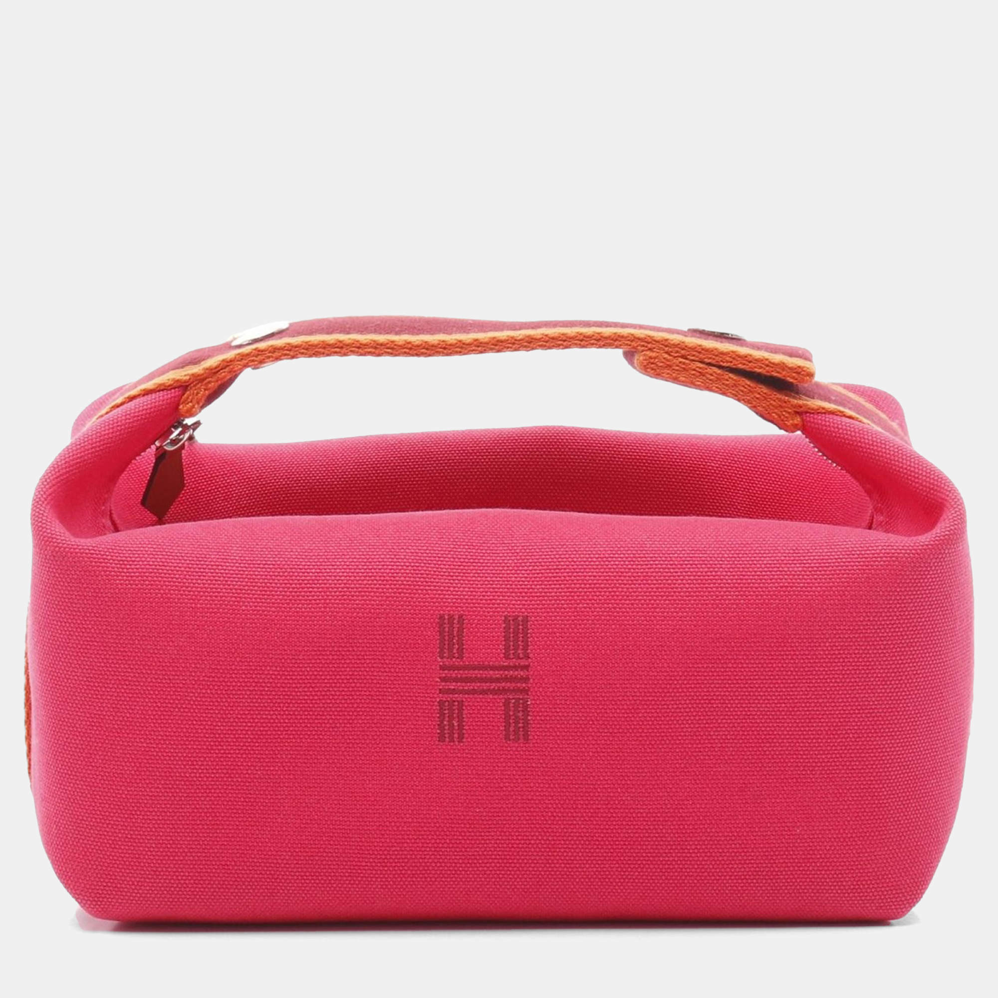 Hermès Bride A Brac Hibiscus Canvas  PM  Pouch Purse SHW