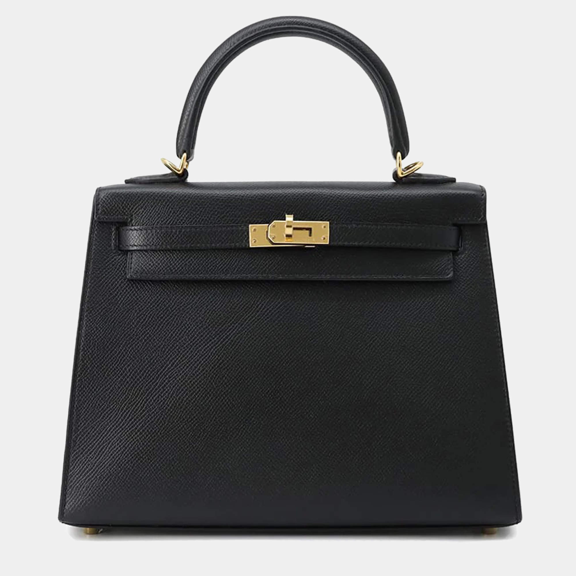 Hermes Kelly 25 Sellier Black Epsom  