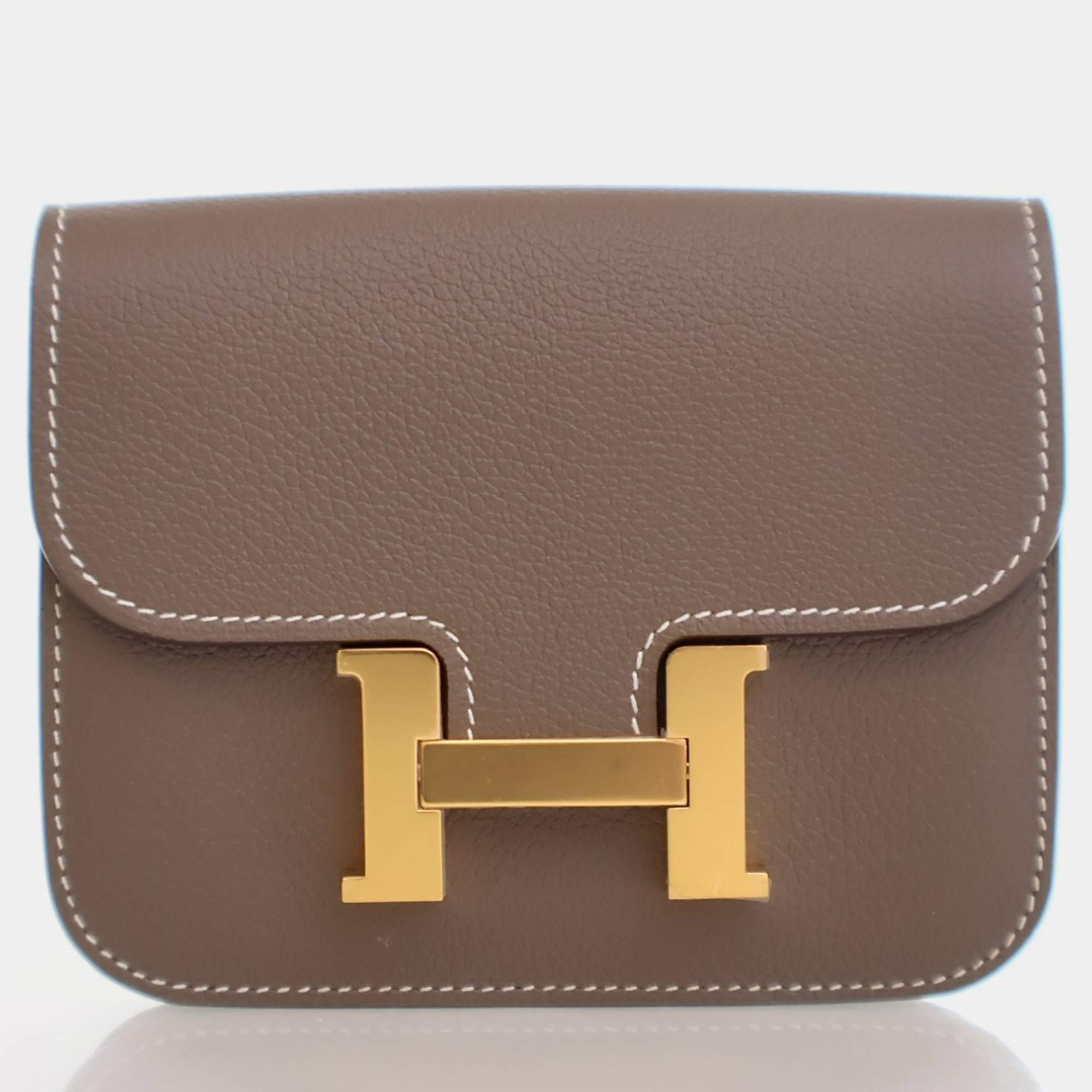 Hermes Constance Slim Etoupe Evercolor Wallet