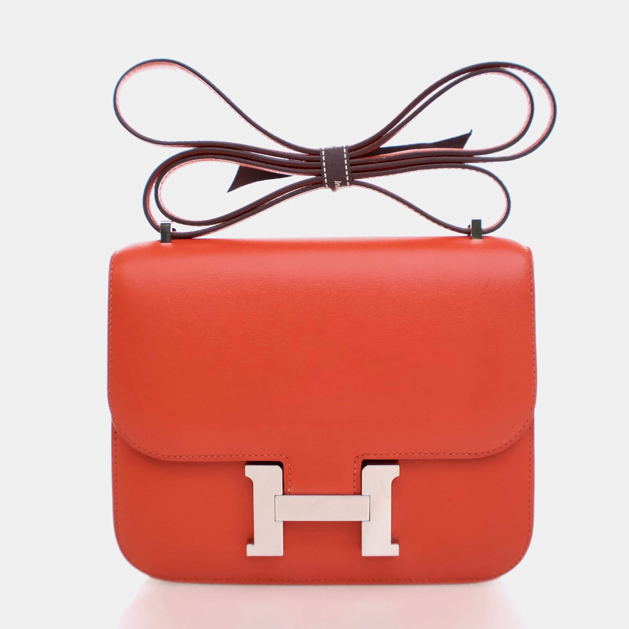 Hermes Mini Constance 18 Rouge Tomate Swift Bag
