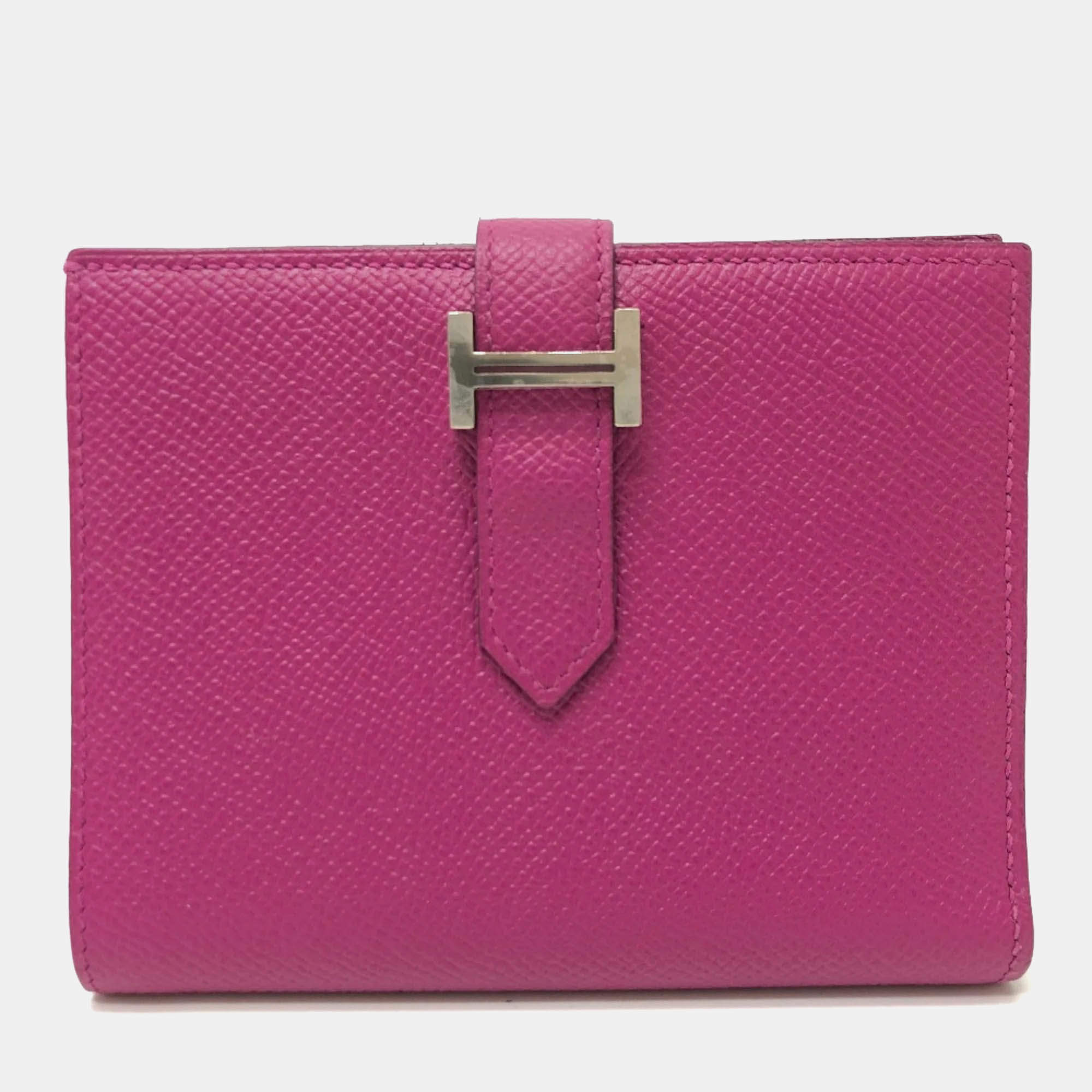 Hermes  Rose Purple Folded Wallet