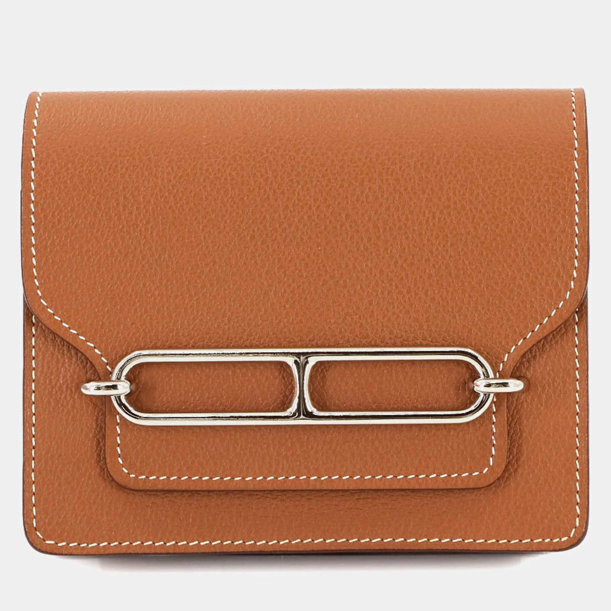 Hermes Roulis Evercolor Gold Slim Bi-Fold Wallet