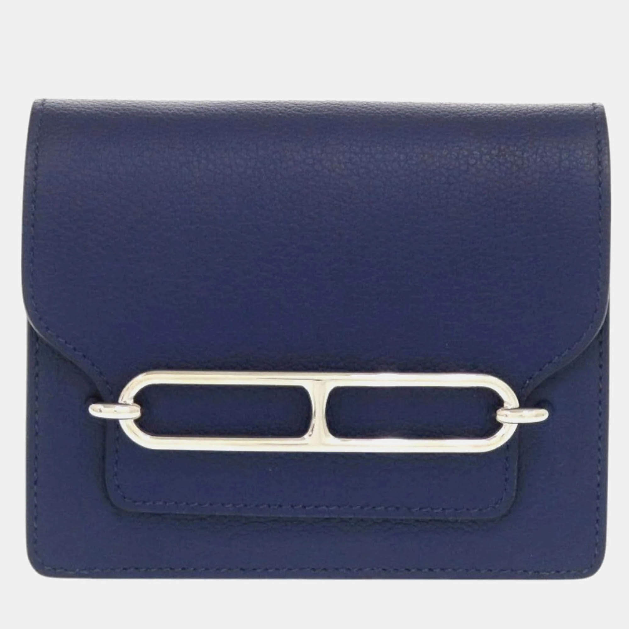 Hermes Lauris Evercolor Blue Saphir Zephyr Coin Case
