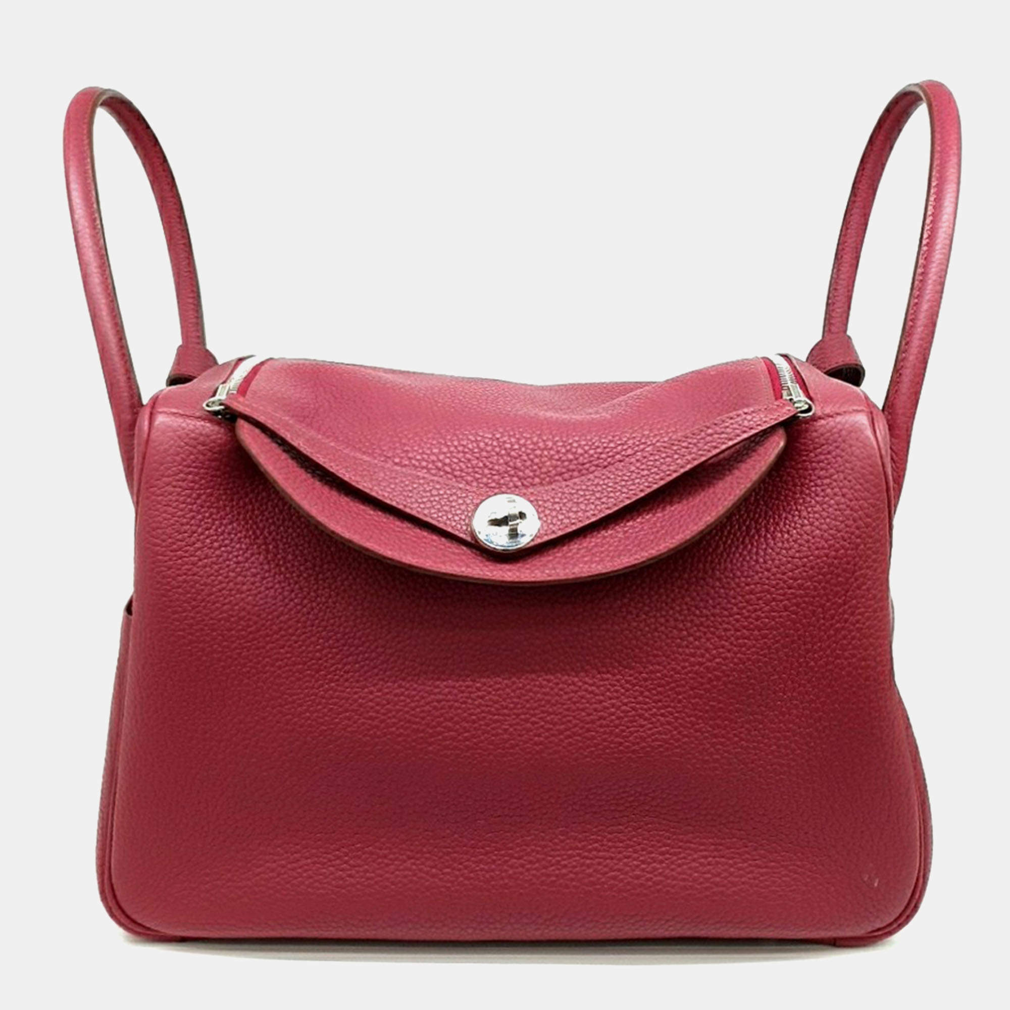 Pre Owned Hermes Lindy 34 Red Leather bag