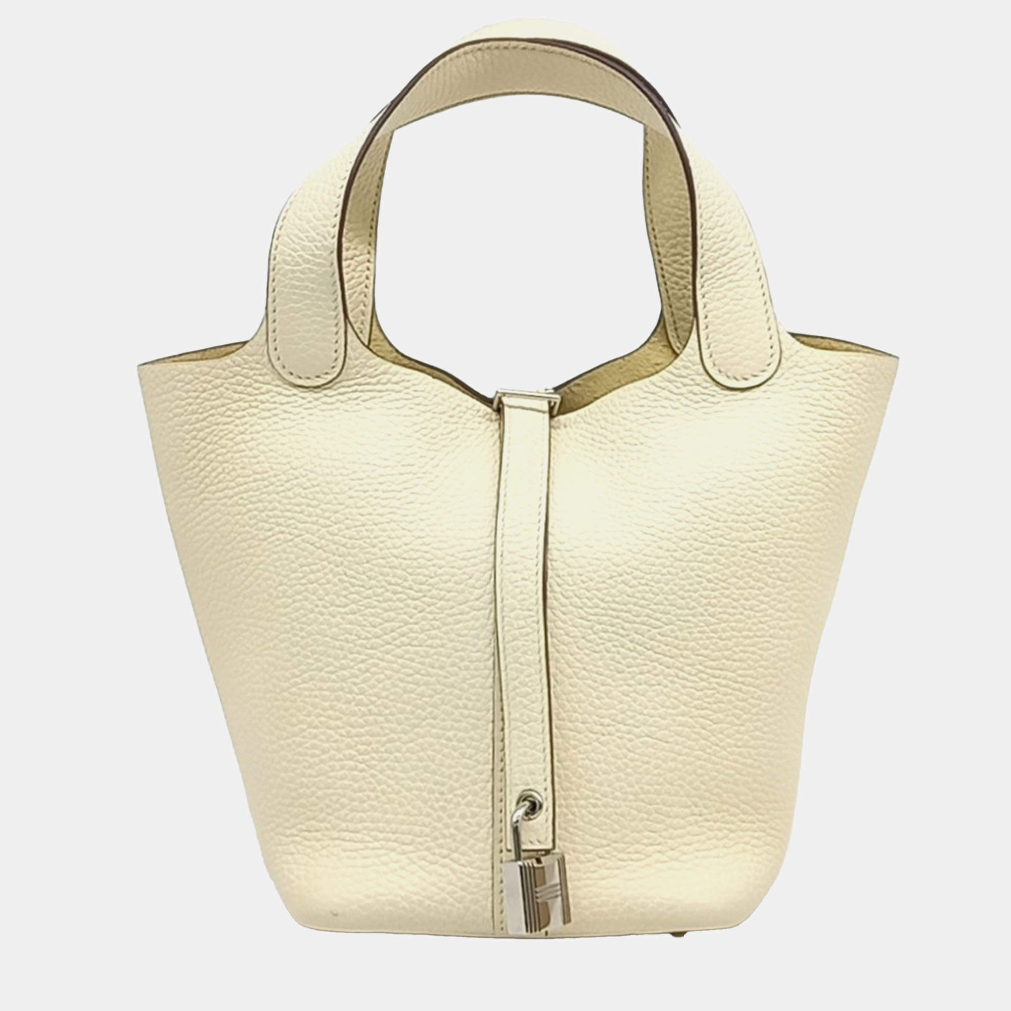 Hermes Beige Leather Rock Picotan 18 bag