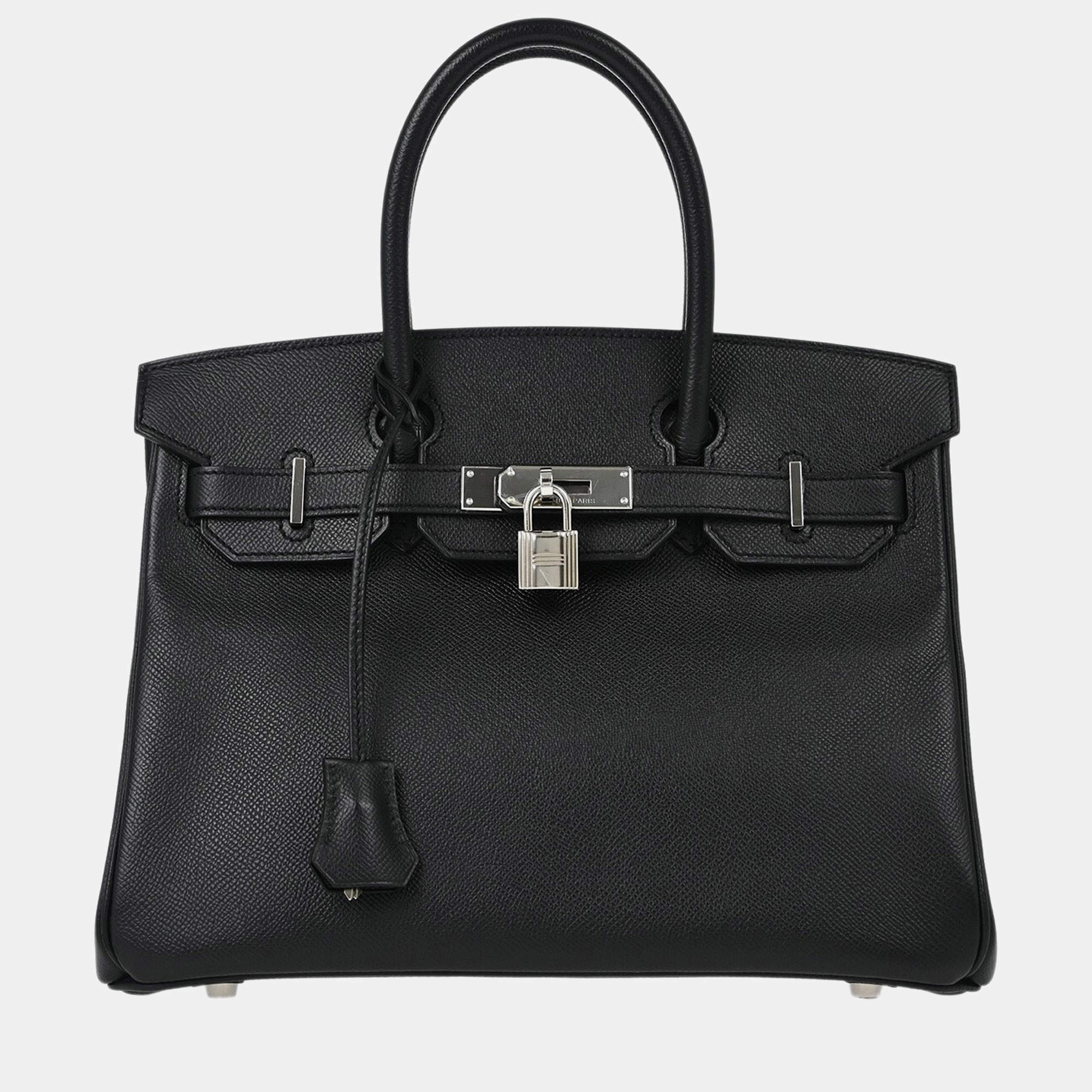 Hermes Birkin 30 Black Epsom Handbag