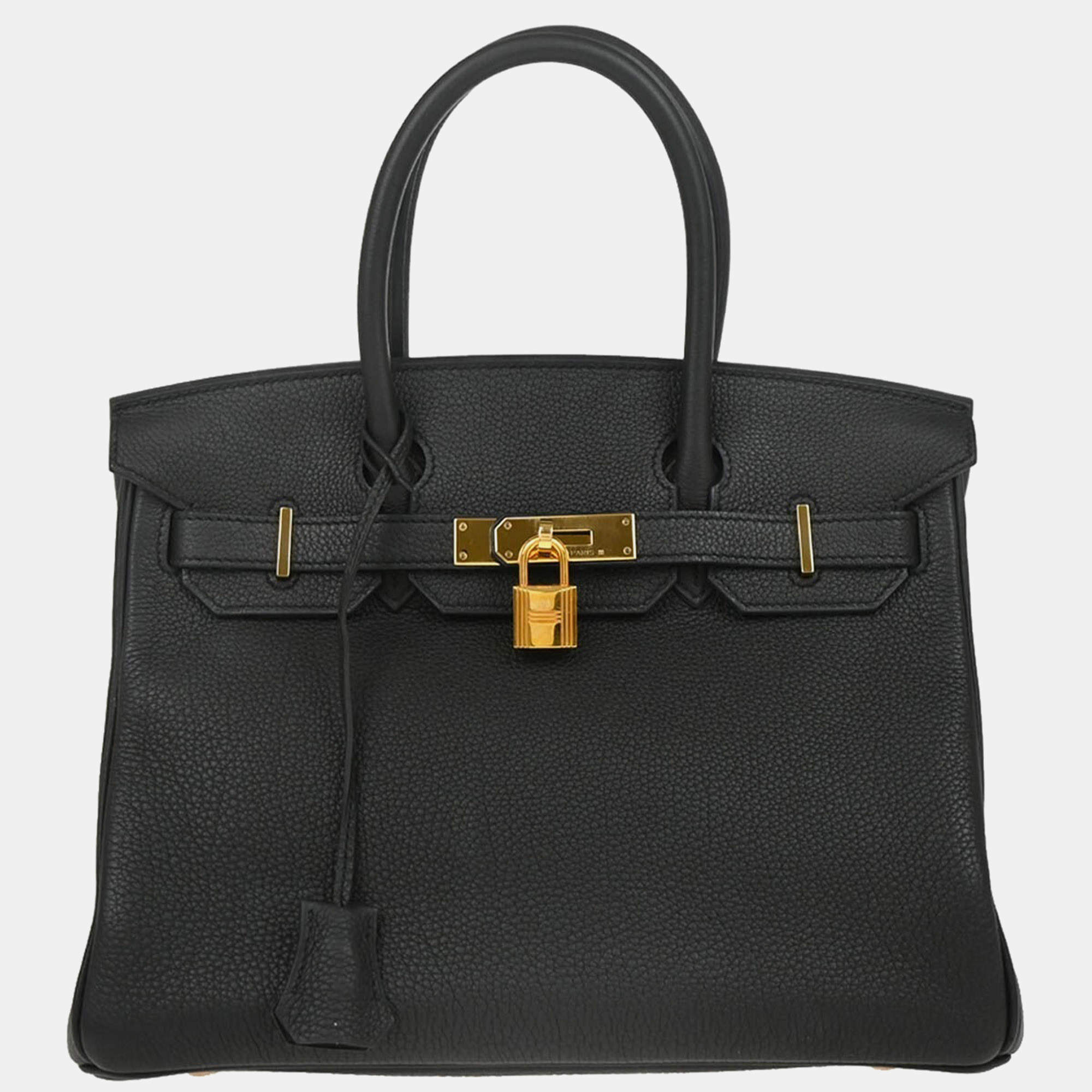 Hermes Birkin 30 Black Togo Leather Handbag