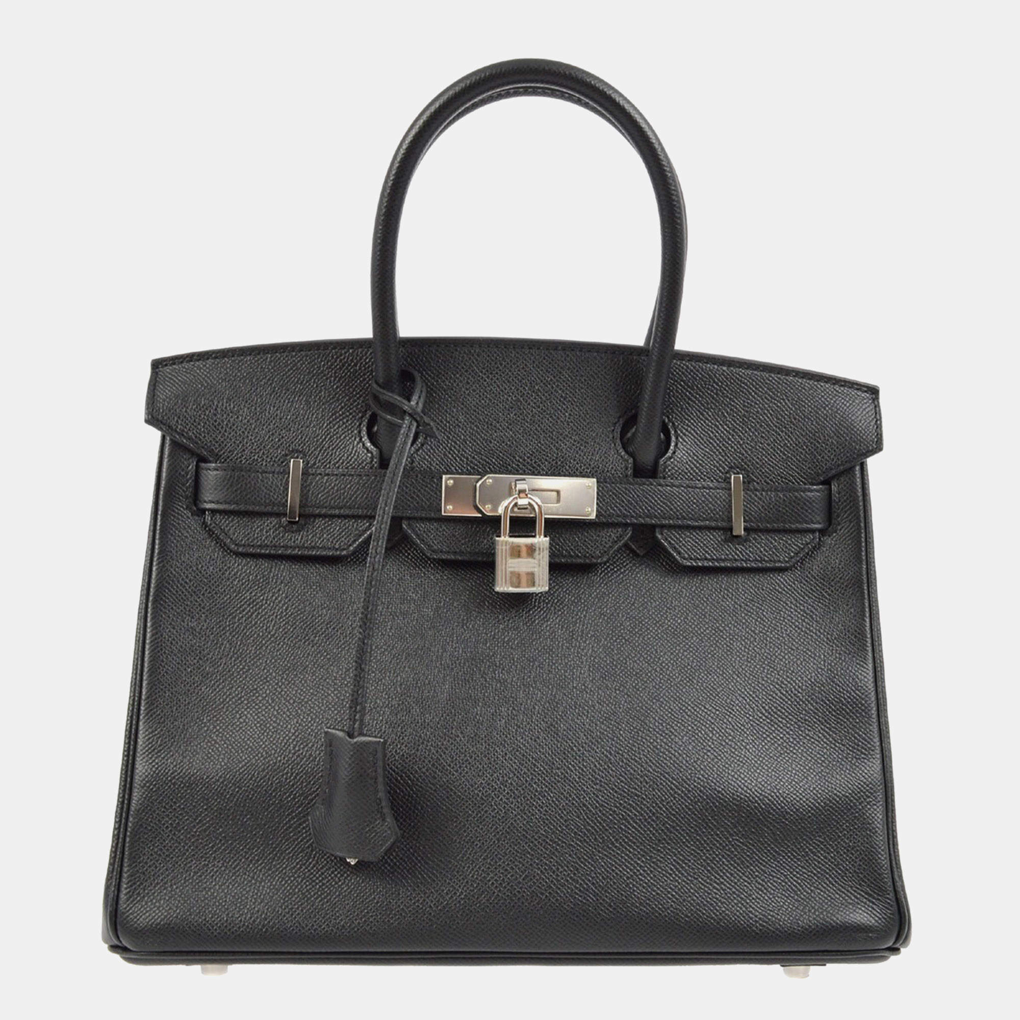 Hermes Birkin 30 Black Epsom Handbag