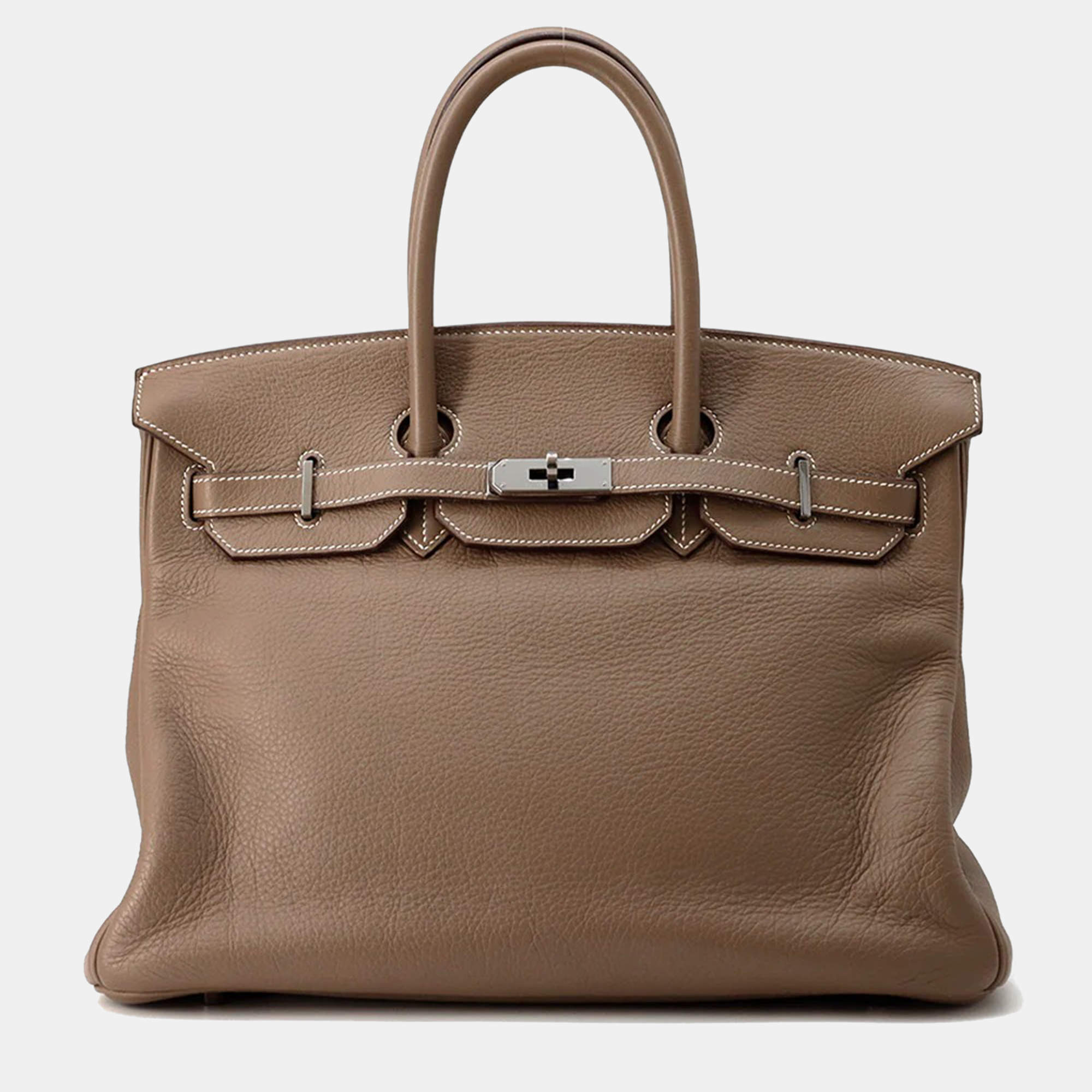 Hermes Birkin Etoupe Taurillon Clemence Size 35