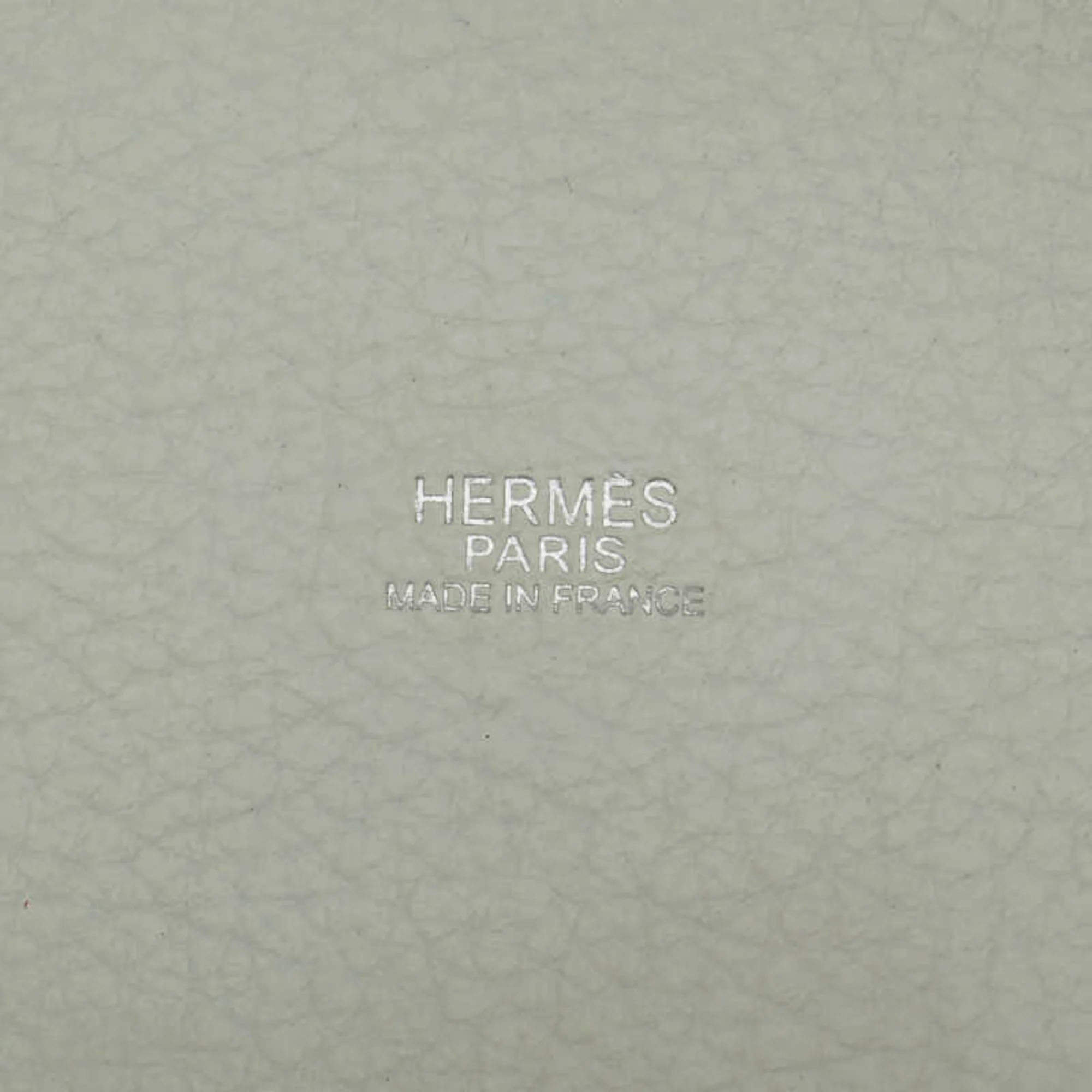 Pre Owned Hermes Picotin Lock 18 White/Red Togo Leather Tote Bag