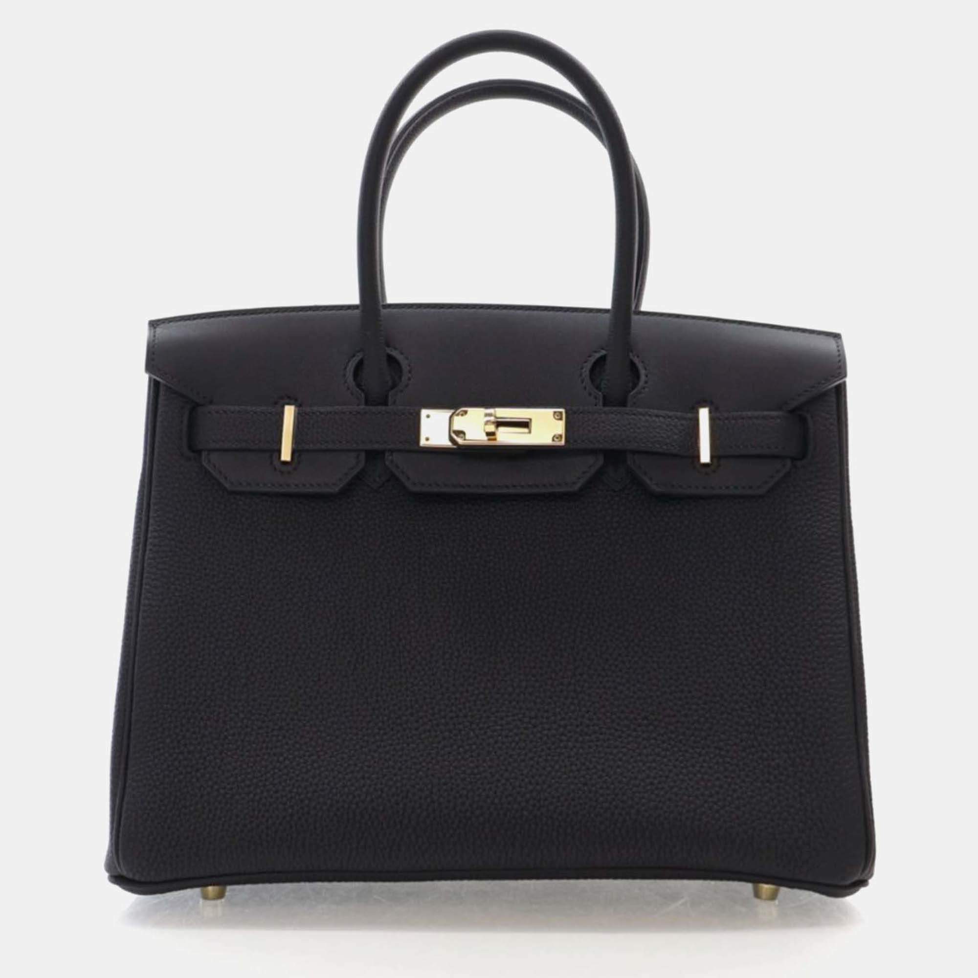 Hermes Birkin 30 Noir Togo Bag