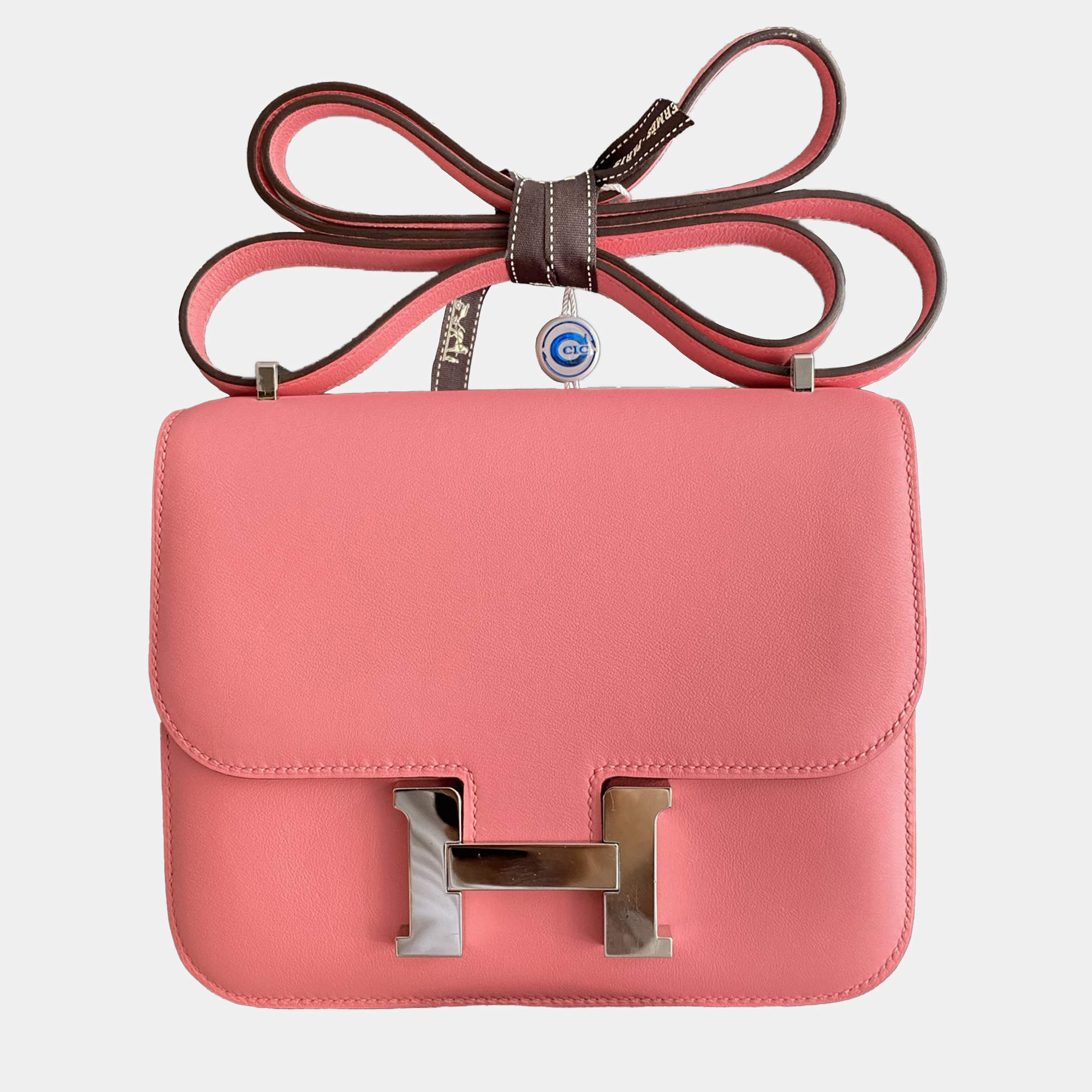 Hermes Constance 19 Rose Lipstick Swift Leather Bag
