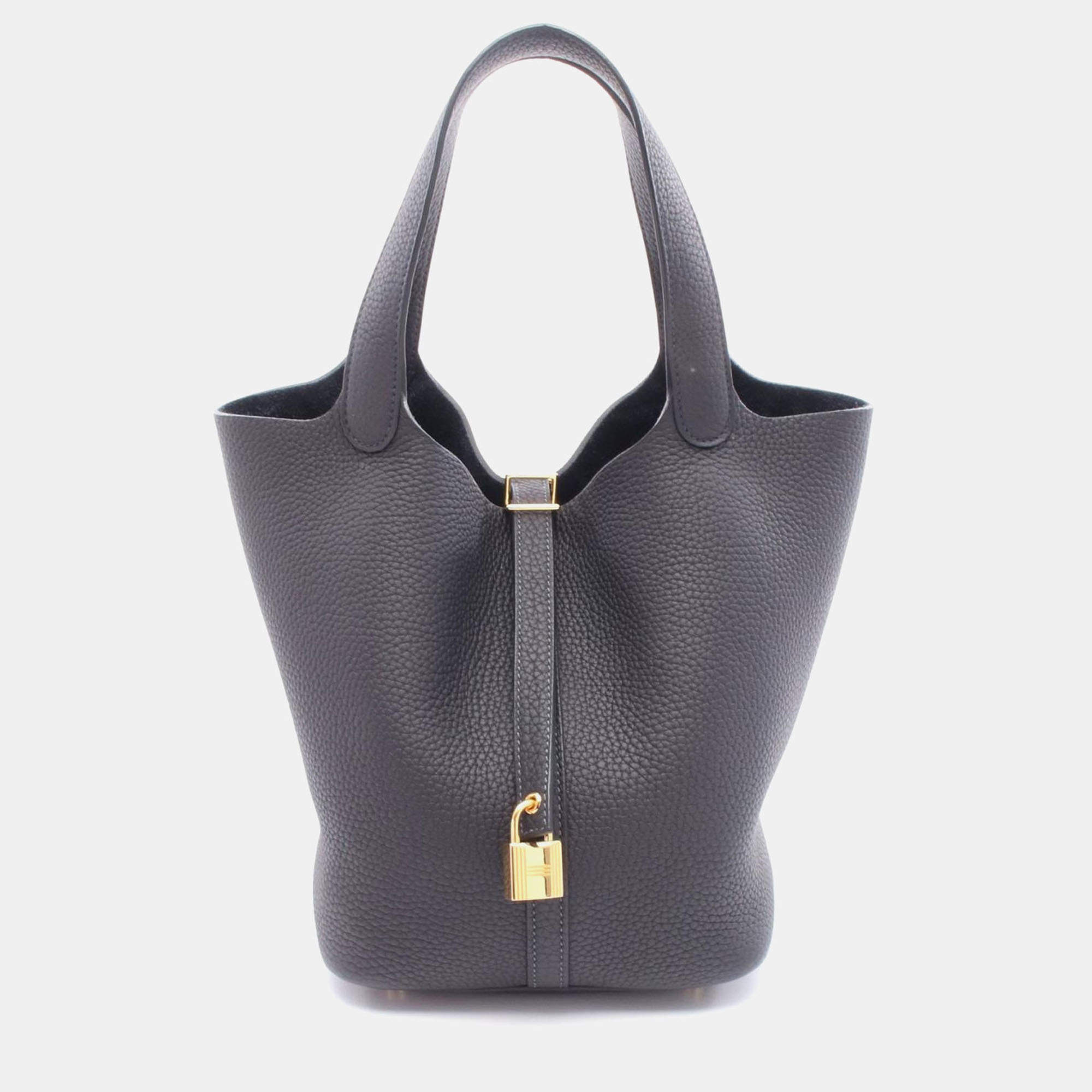 Hermes Picotin Lock Blue Nuit  B Taurillon Clemence Bag
