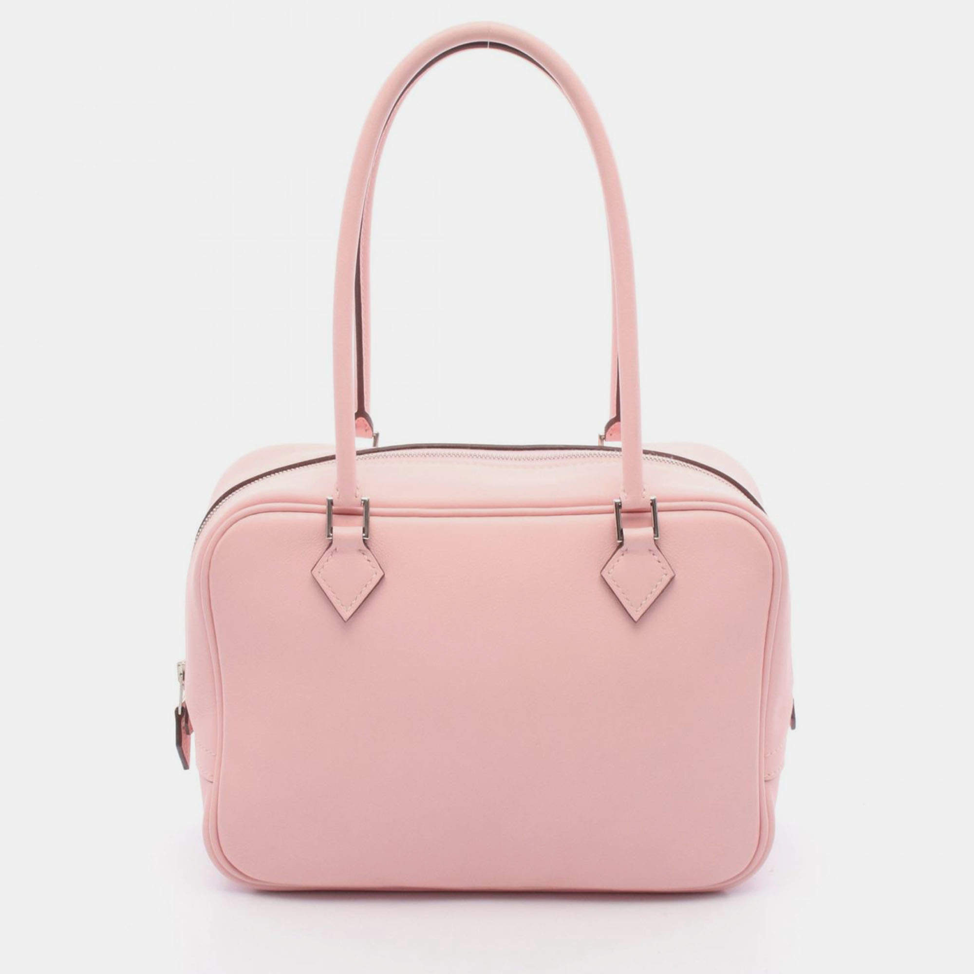 Hermes  Plum 20 Rose Sakura T Swift Leather Handbag  