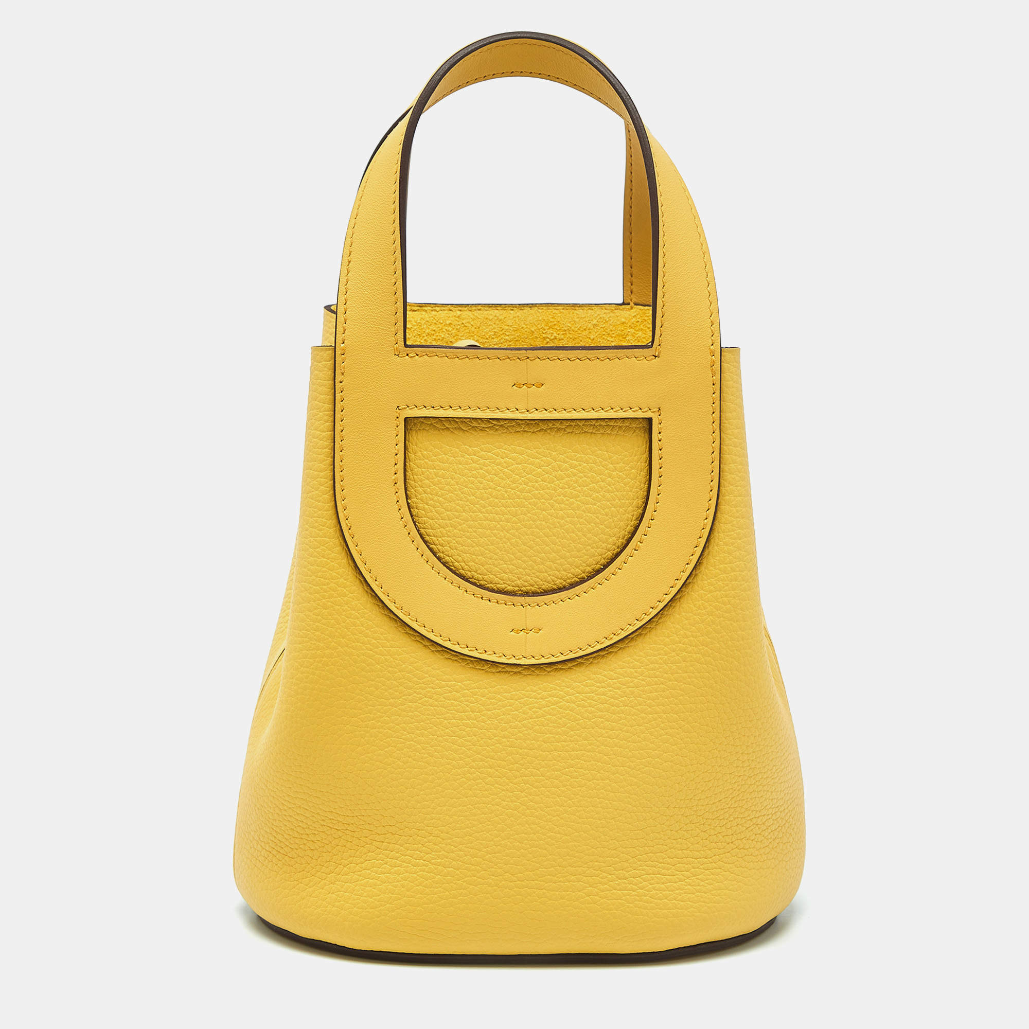 Pre Owned Hermes Sun Taurillon Clemence and Swift Leather In The Loop 18 Bag