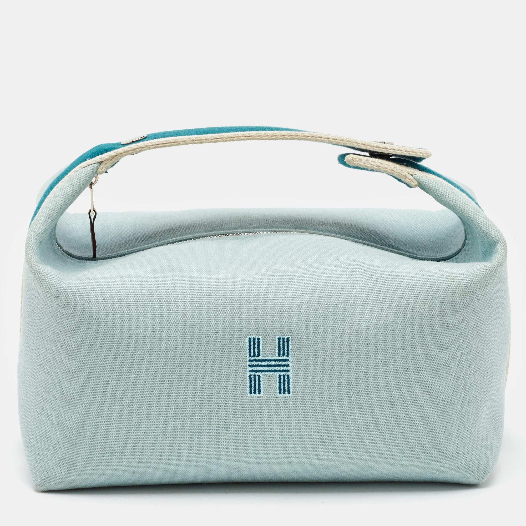 Pre Owned Hermes Eucalyptus Toile H Canvas Large Bride-a-Brac Case