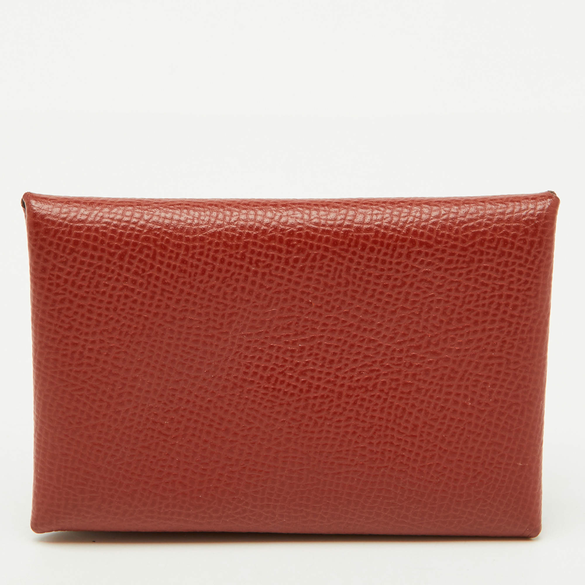 Pre Owned Hermès Sienne Epsom Leather Calvi Duo Card Holder