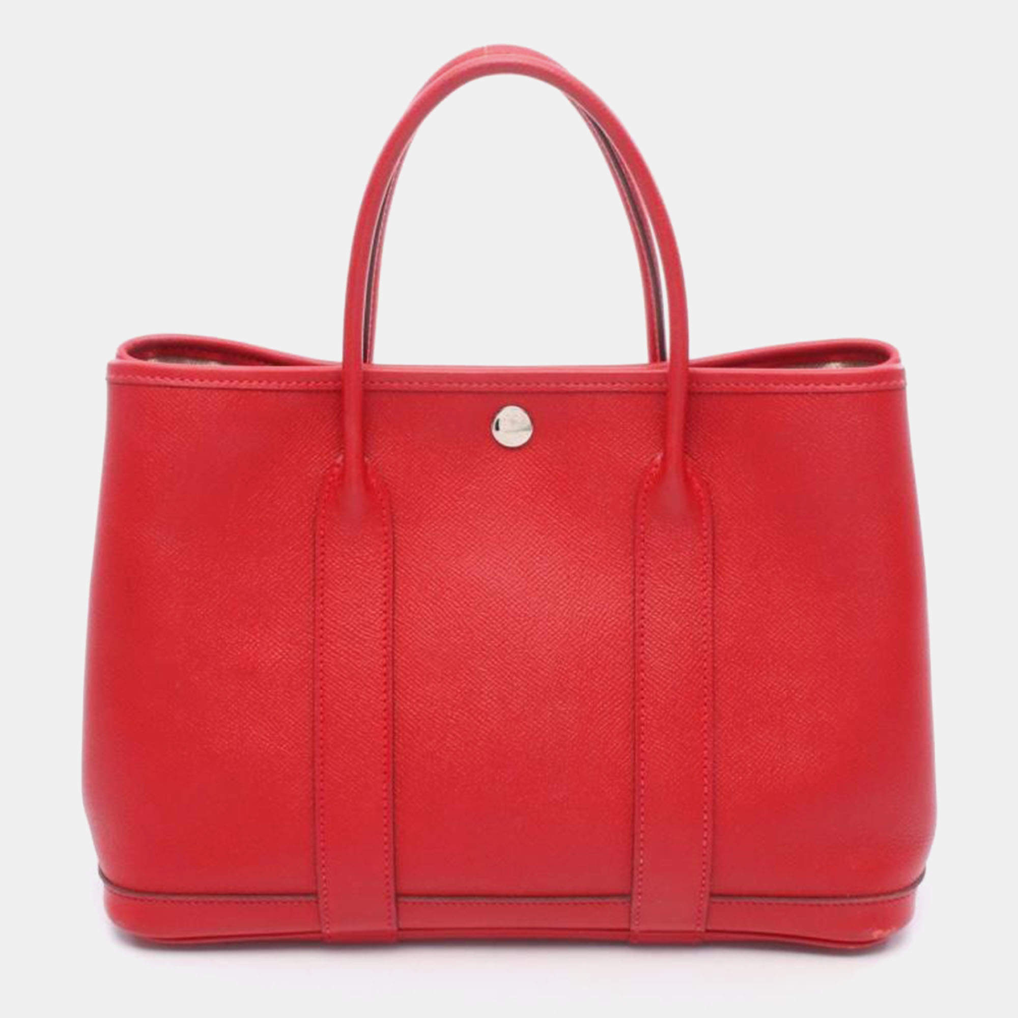 Pre Owned Hermes Garden Party TPM Leather Bag