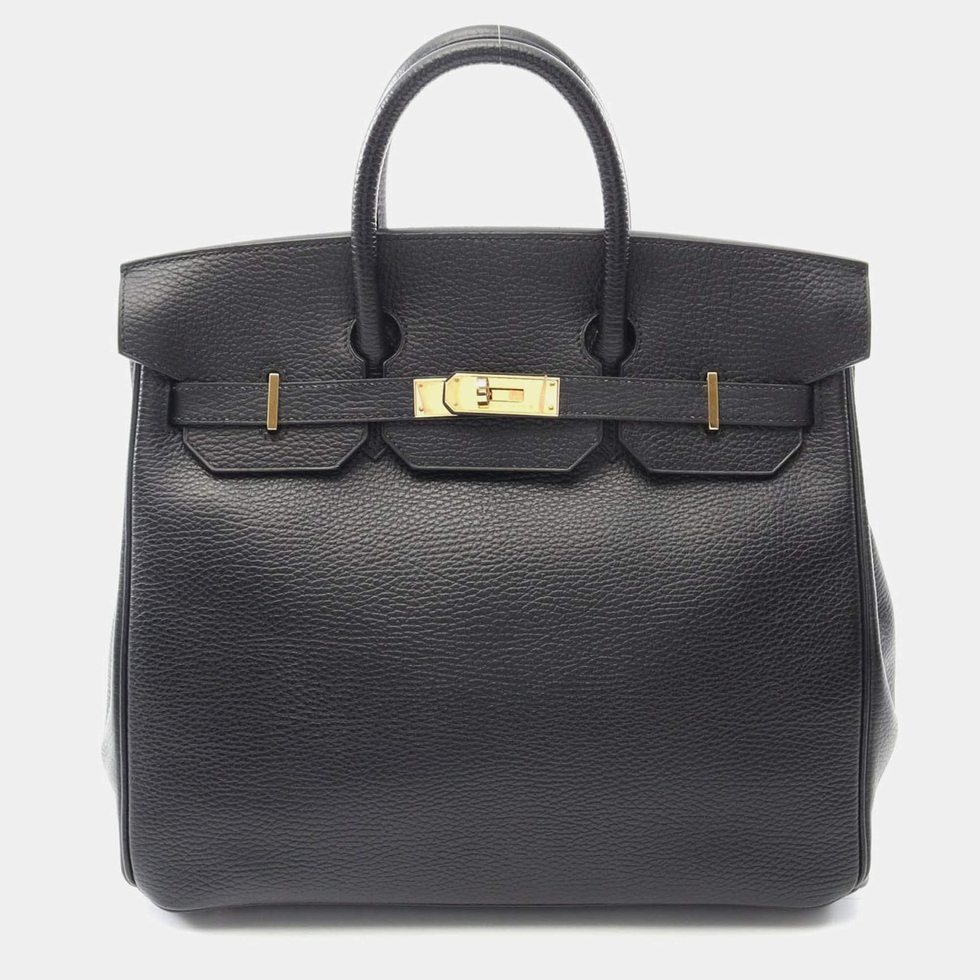 Pre Owned Hermes HAC Birkin 32 Black Ardennes Leather Handbag