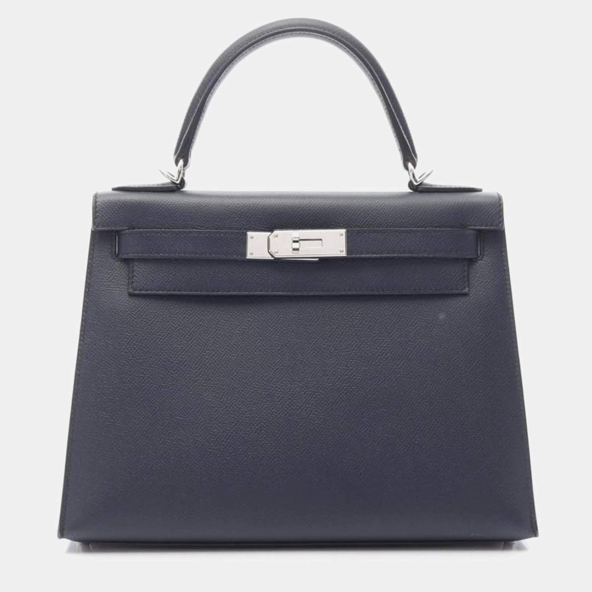 مملوكة مسبقًا حقيبة هيرمس كيلي 28 أزرق نيلي