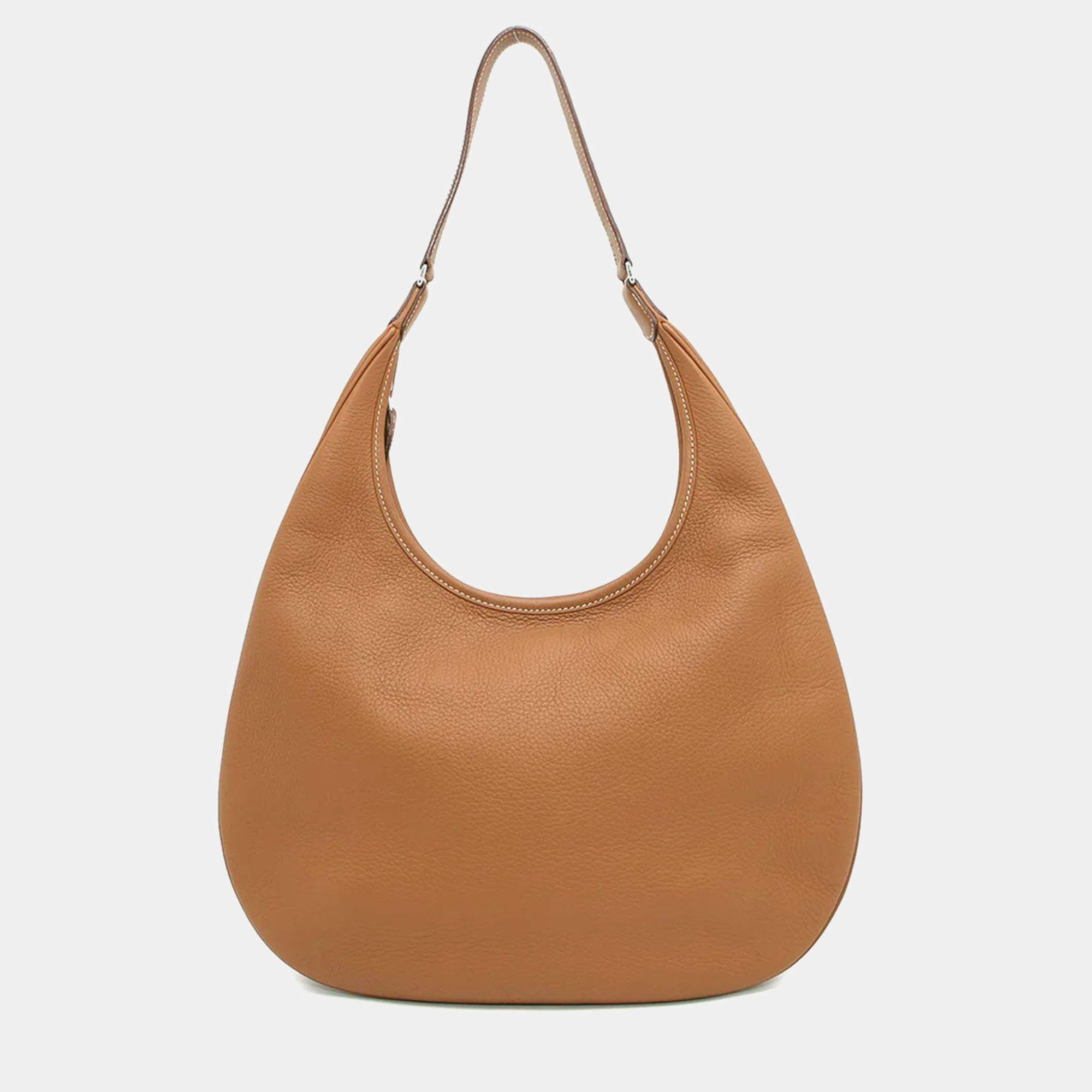 Pre Owned Hermes Gao Gold Taurillon Clemence Leather Shoulder Bag