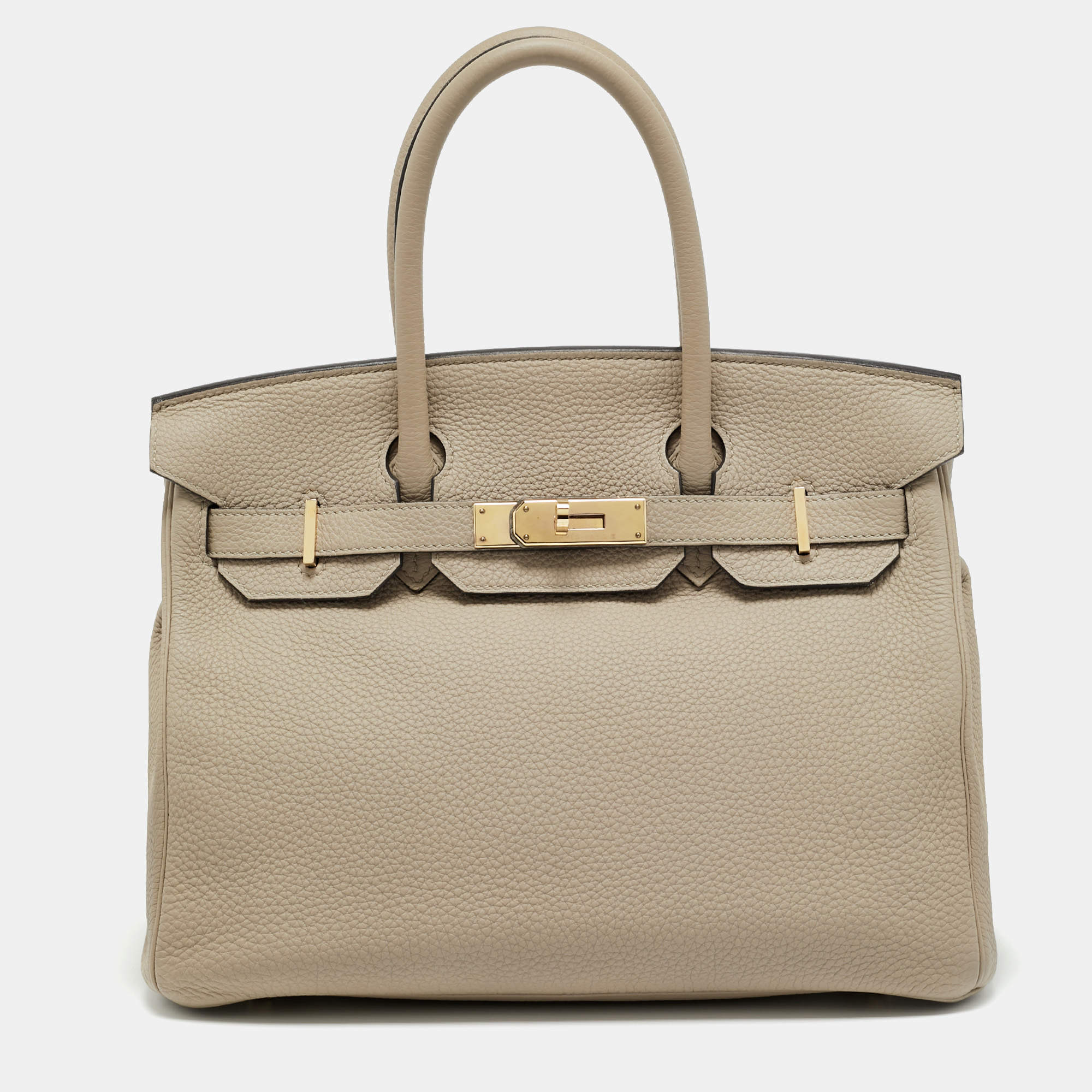 Pre Owned حقيبة هيرمس بيركين 30 جلد توغو غريس تورتيريل إكسسوار مطلي ذهبي