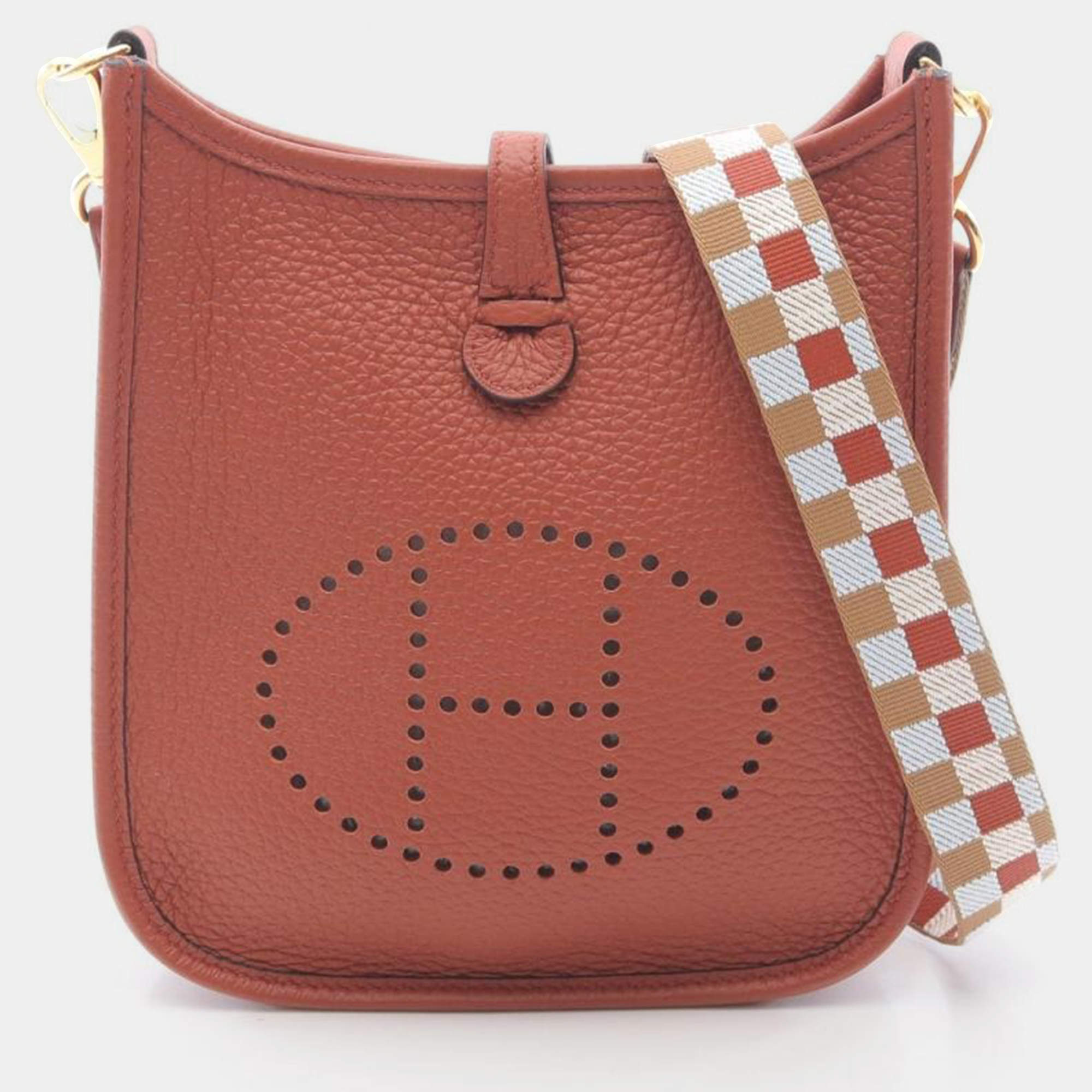 Pre Owned Hermes Evelyne TPM Amazon Leather Shoulder Bag