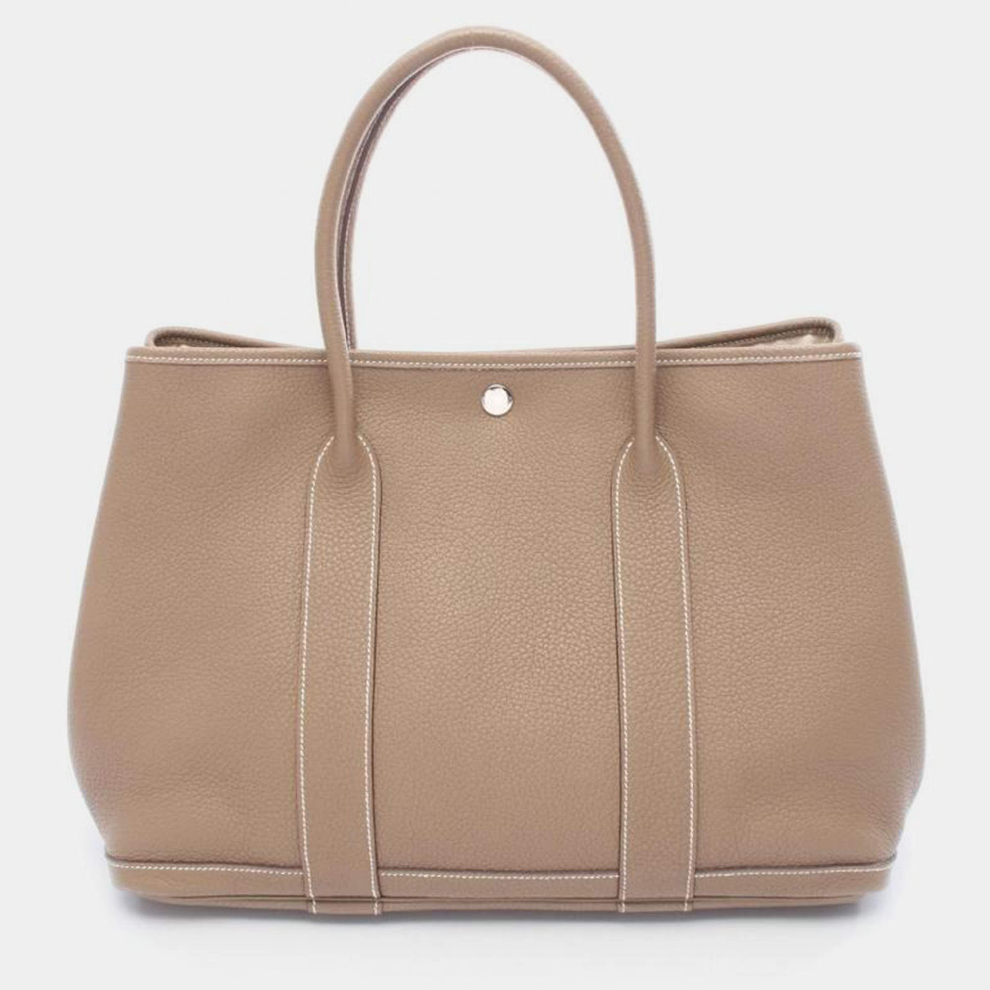 Pre Owned Hermes Garden Party Etoupe Grey Negonda PM