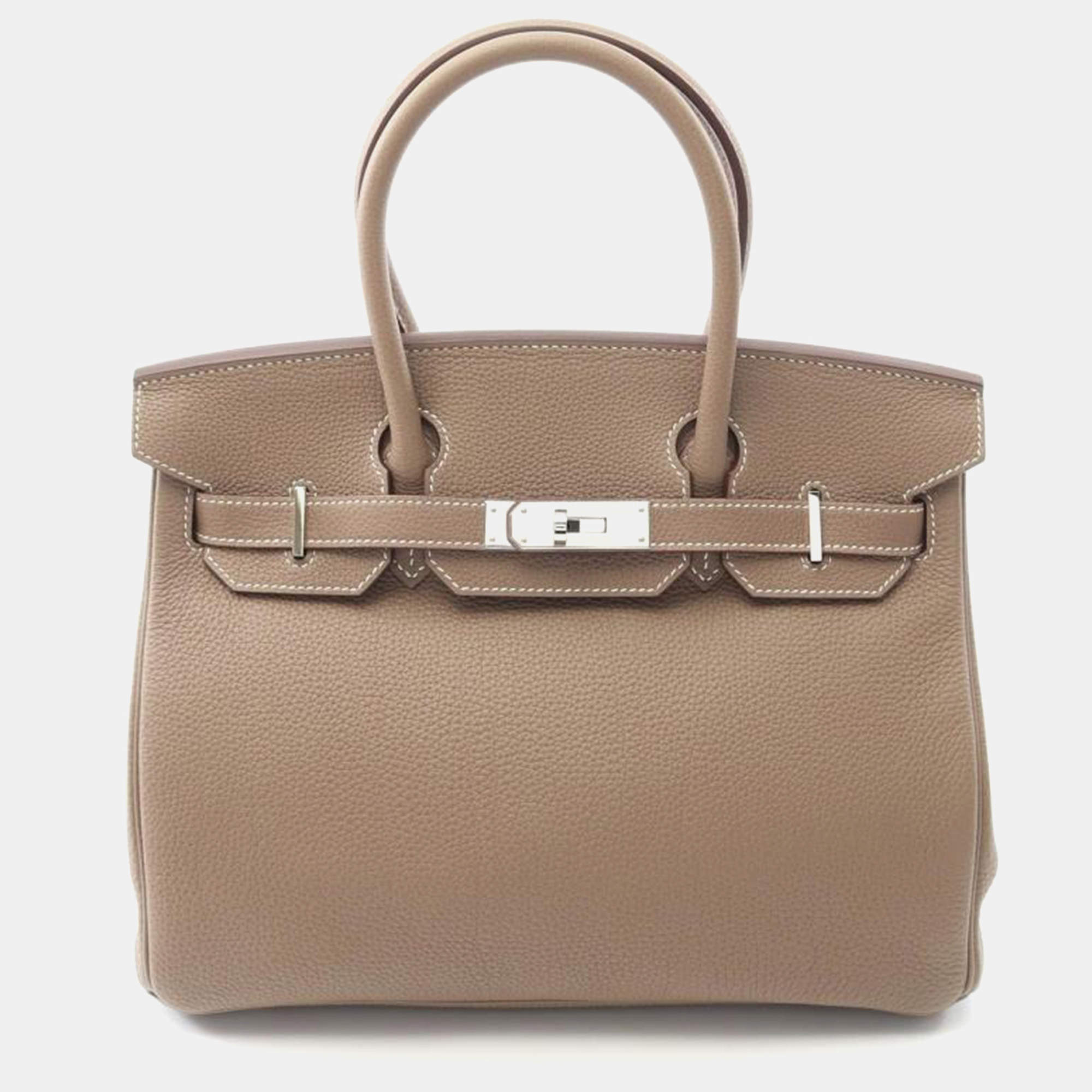 مملوكة مسبقًا حقيبة هيرمس بيركن 30 جلد إيتوب رمادي توغو