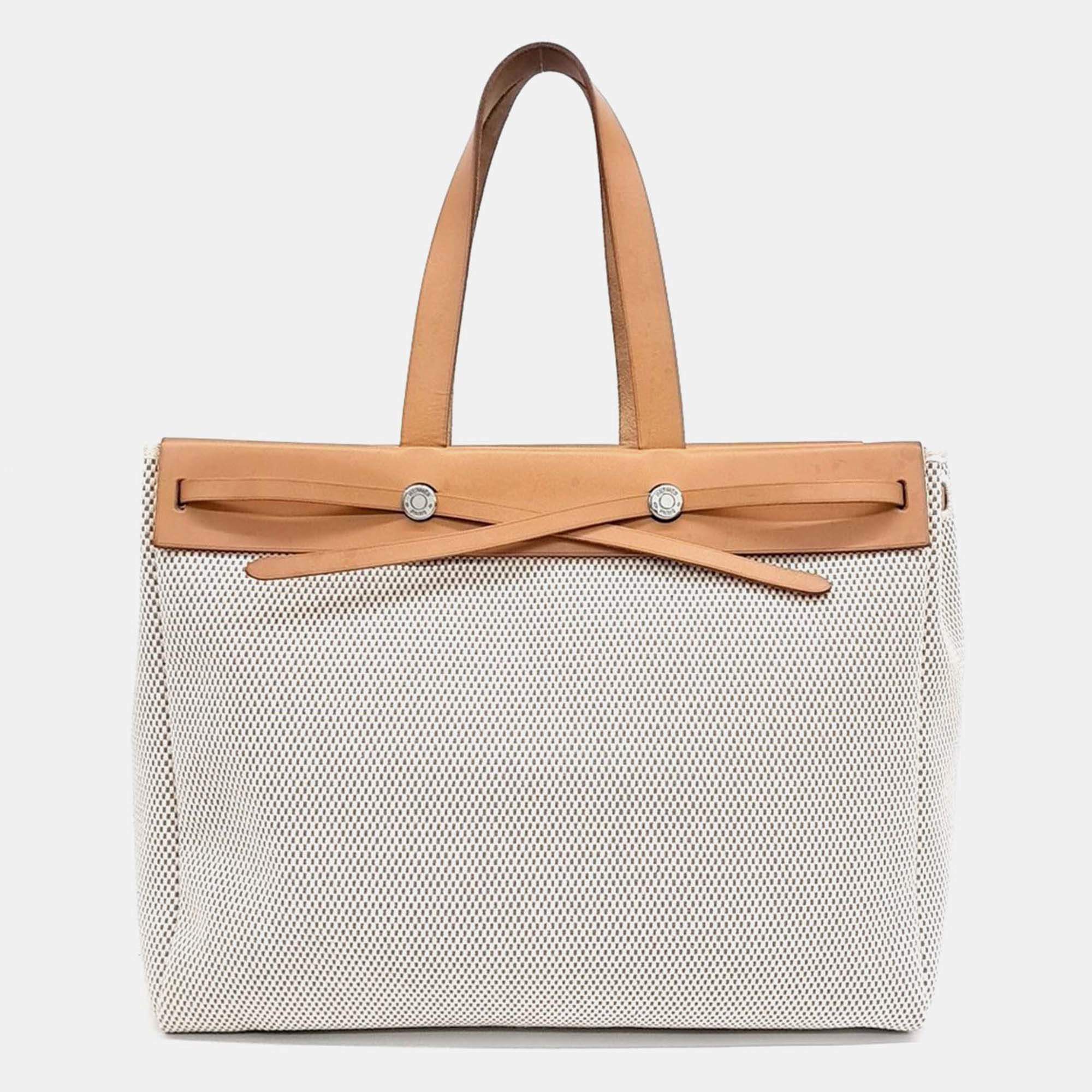 Pre Owned Hermes Beige Fabric Havana