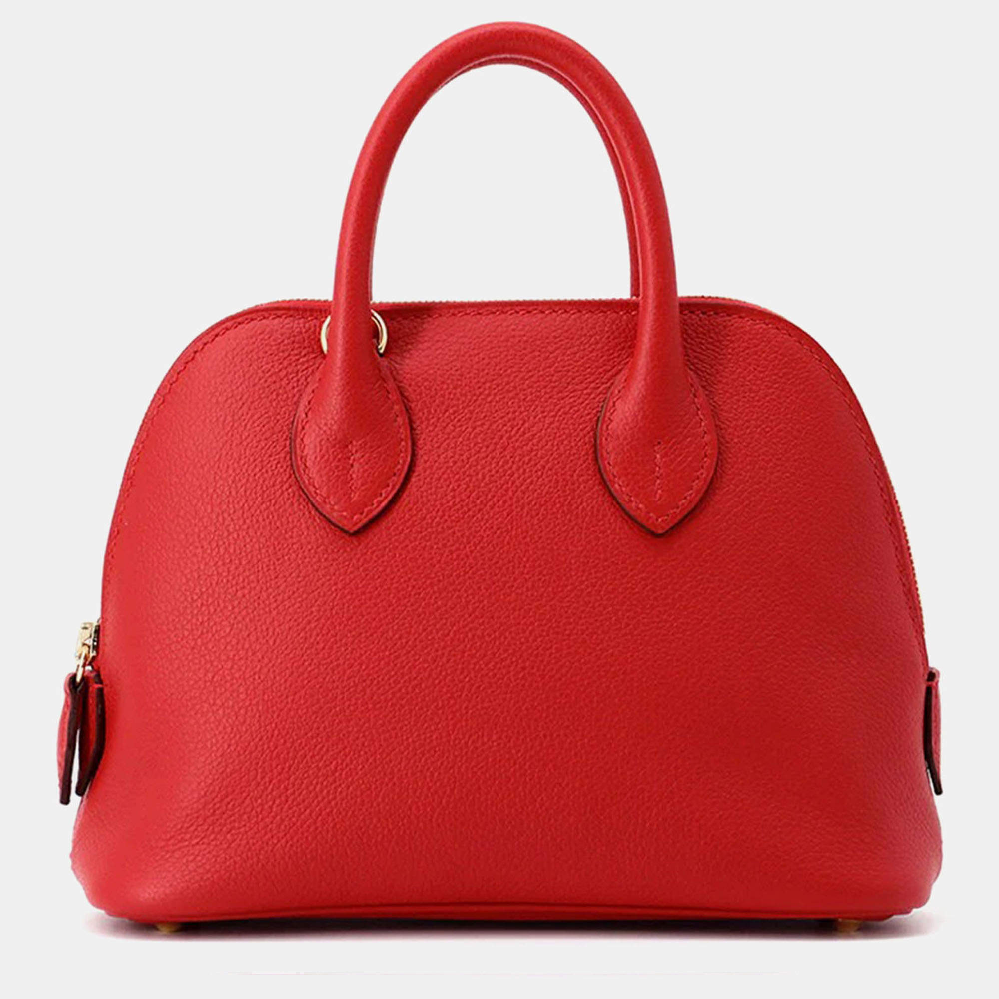 Pre Owned Hermes Bolide 1923 Mini Rouge Ladue Evercolor Handbag