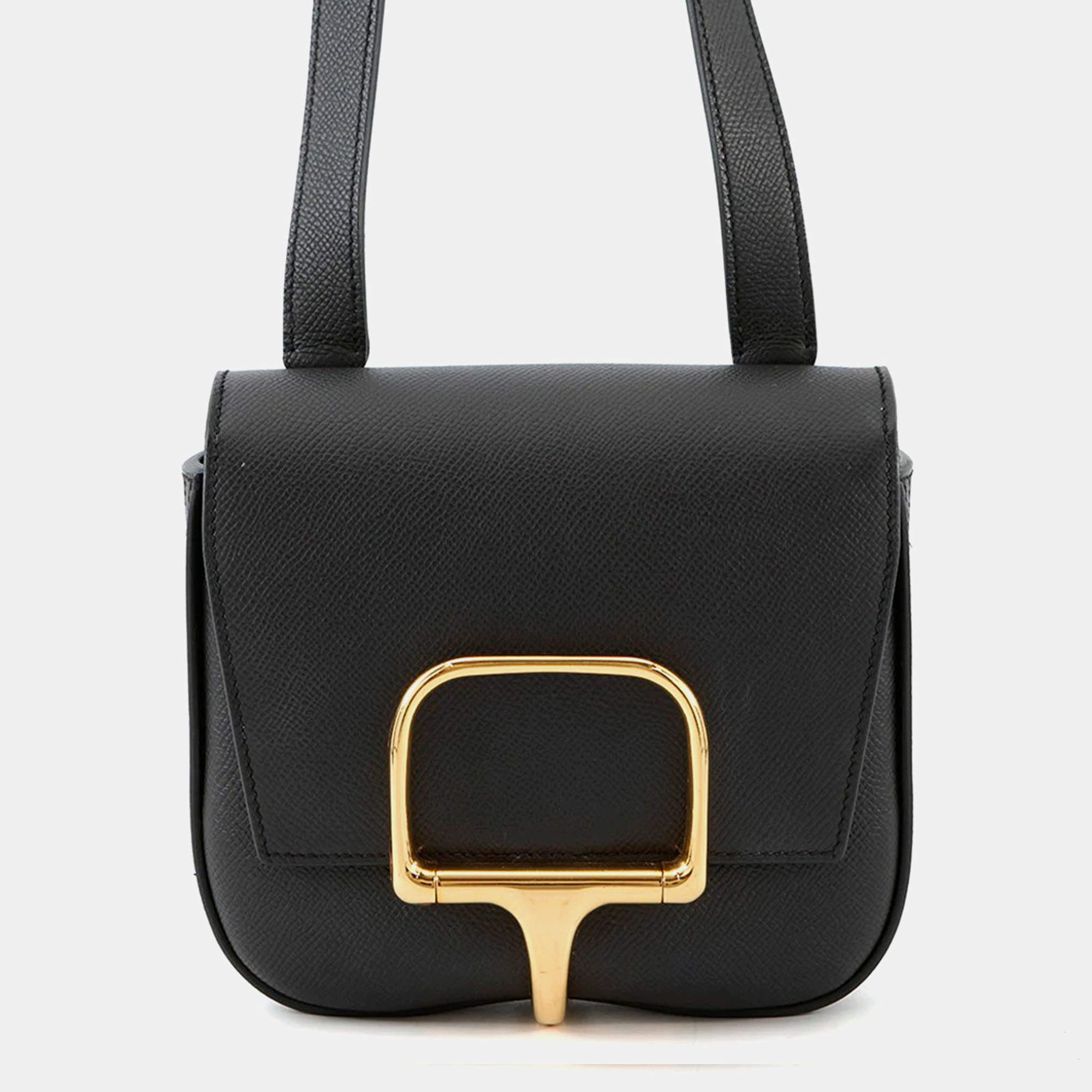 Pre Owned Hermes Della Cavalleria Black Epsom Size Mini