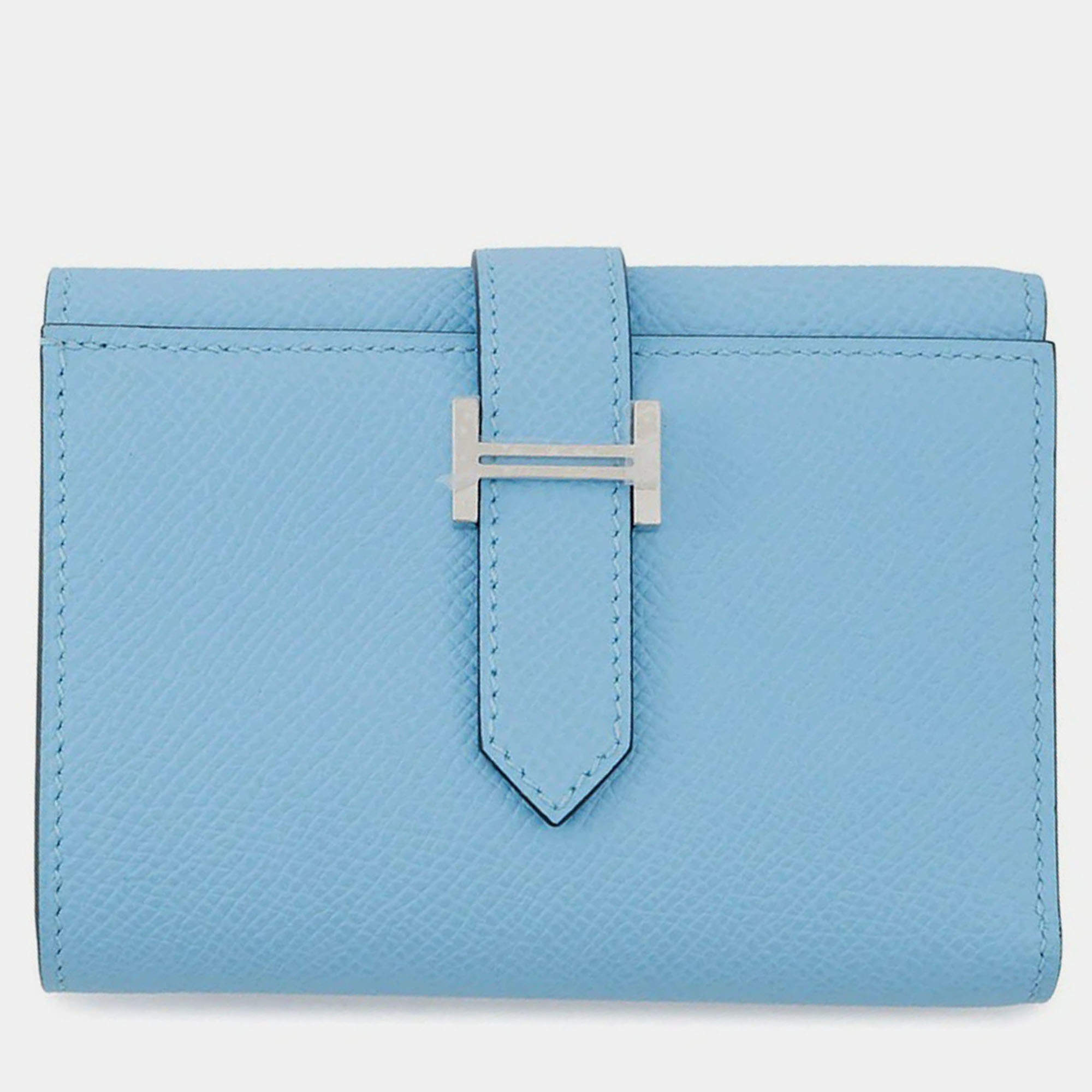 Pre Owned Hermes Bean Combine Verso Celeste/Vert Jade Epsom