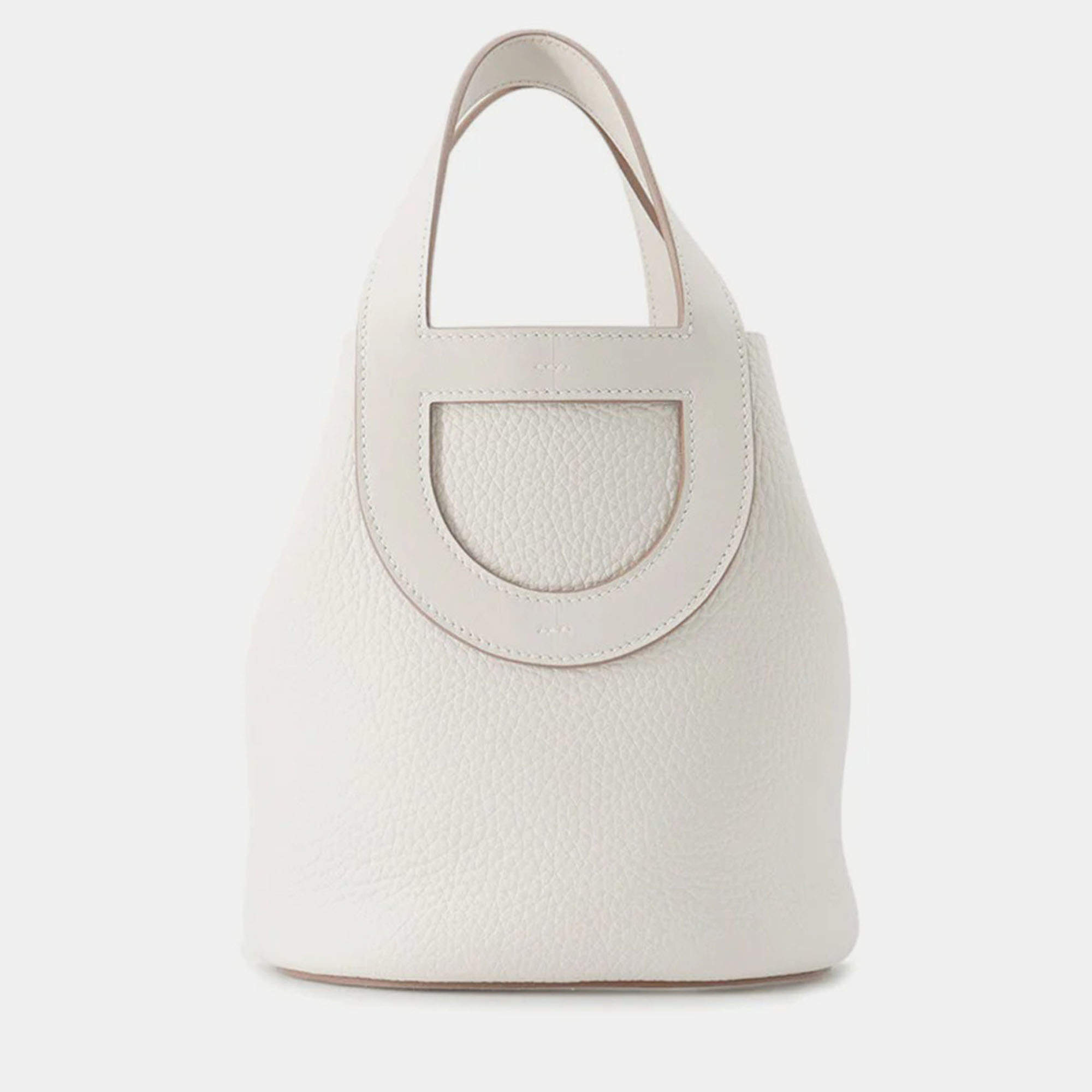 Pre Owned Hermes In The Loop Grease Pail Taurillon Clemence Swift Leather Size PM