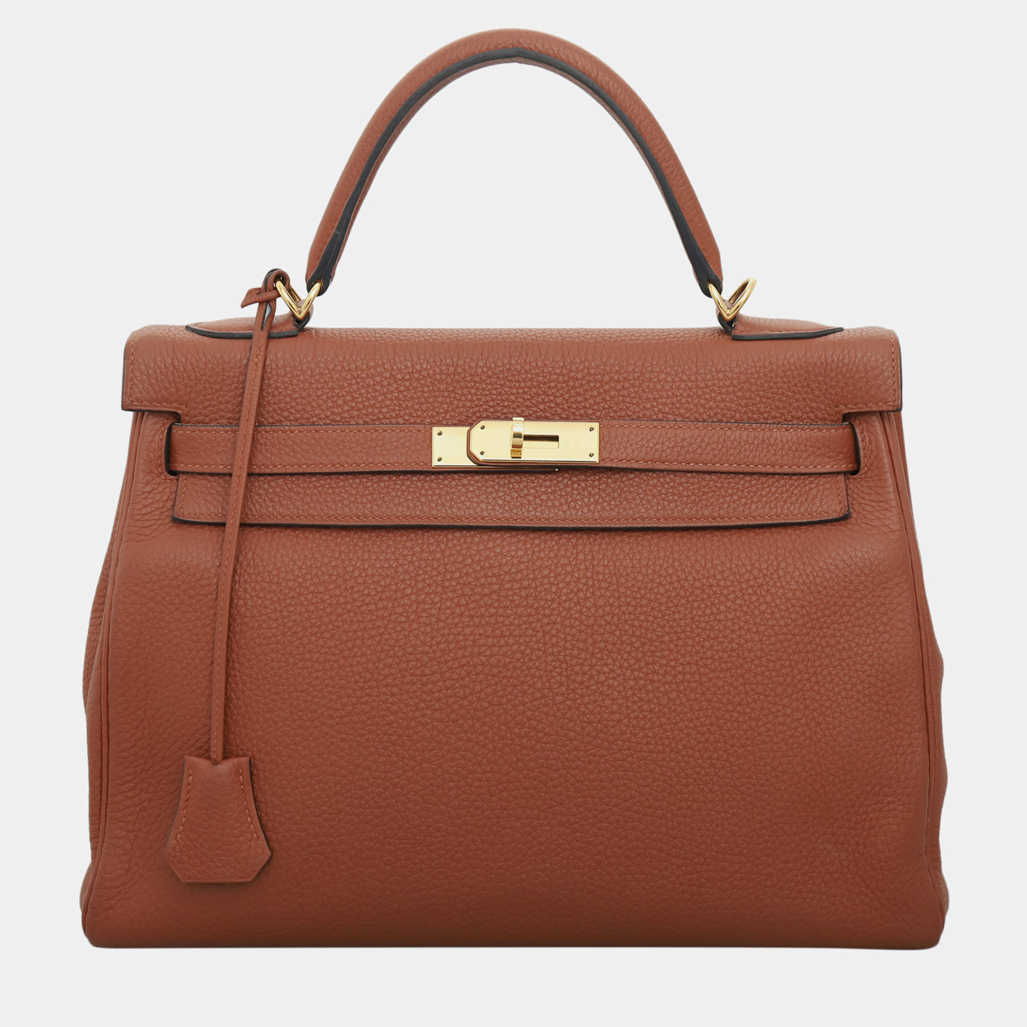 Pre Owned Hermes Kelly 32 Cuivre Leather Bag