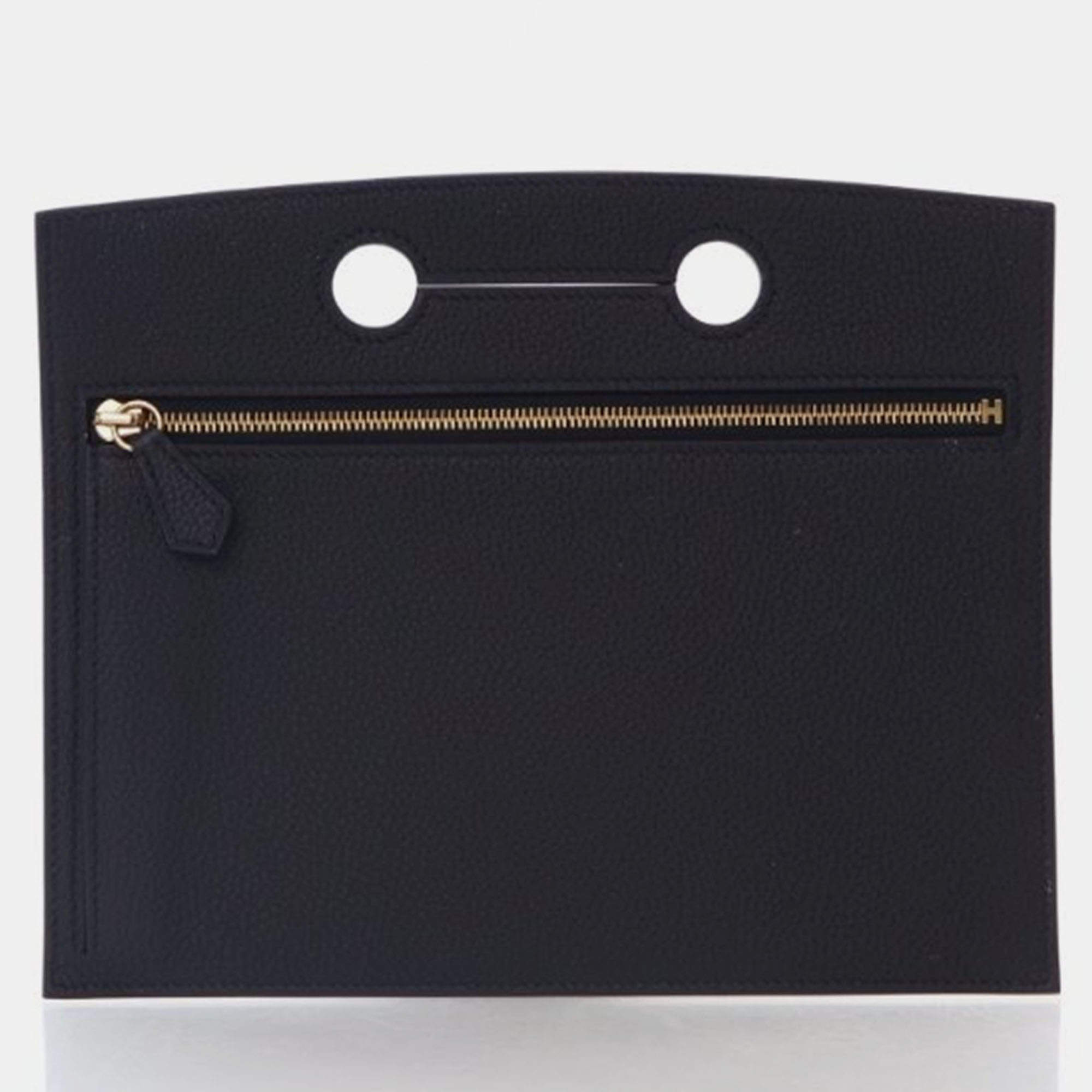 Pre Owned Hermes Birkin Noir Togo Backpocket Pouch 21