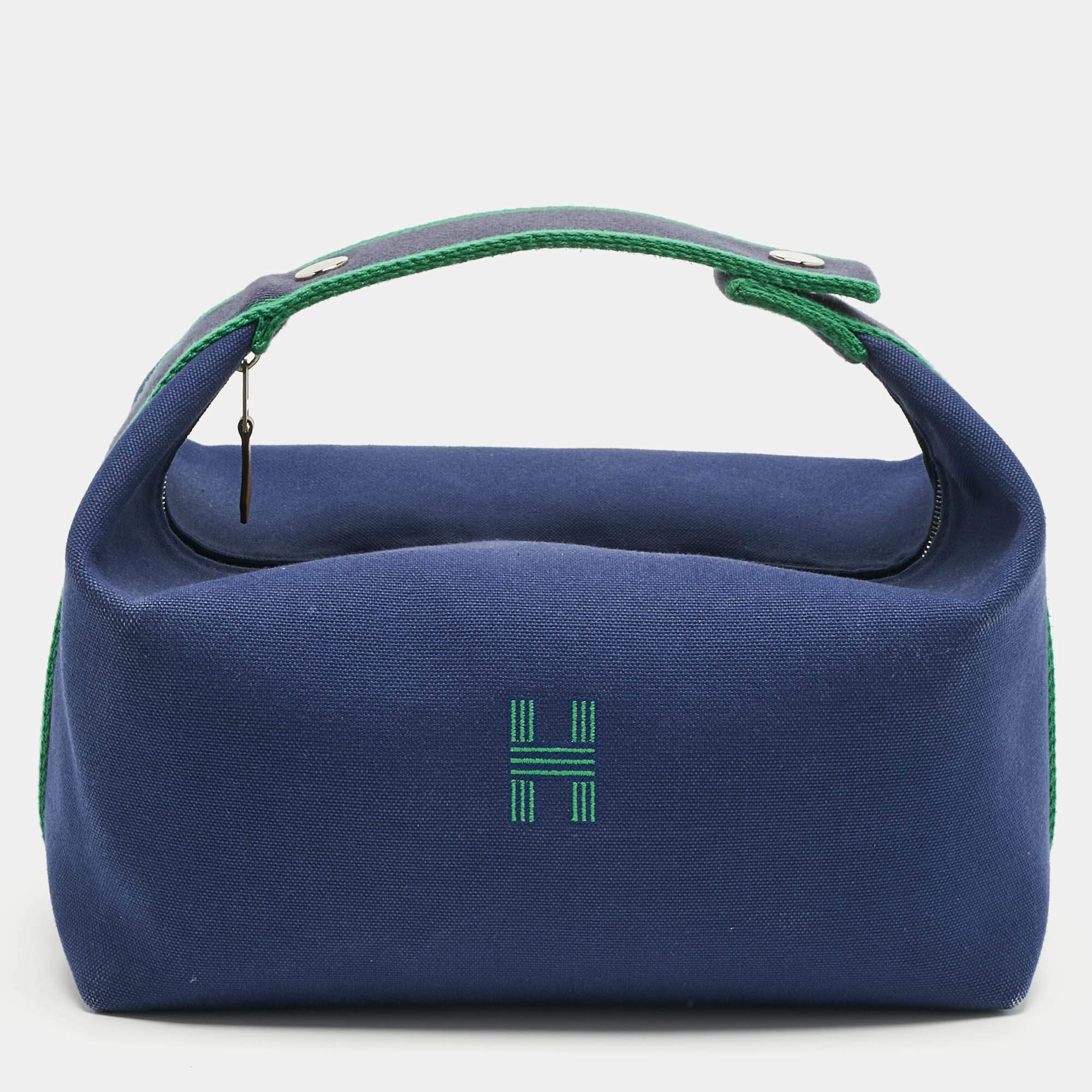 Pre Owned Hermes Marine Canvas Large Bride-a-Brac Pouch