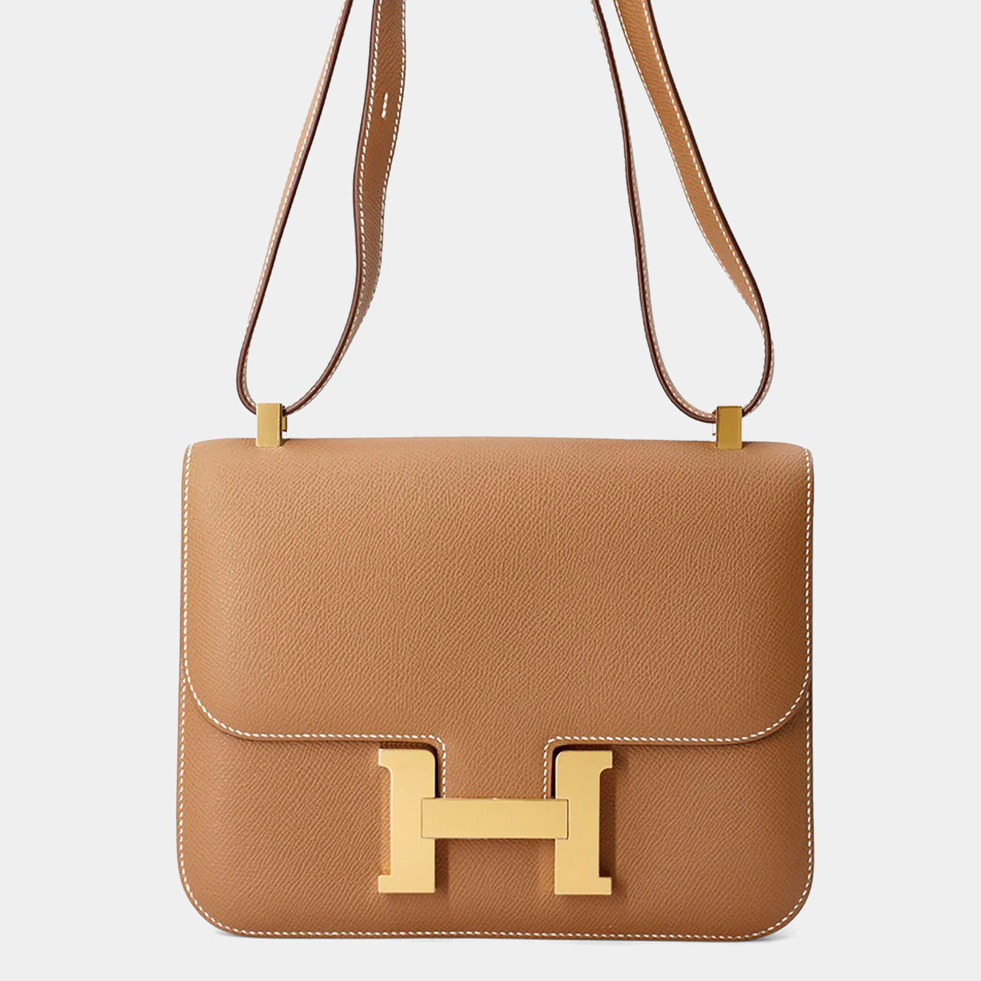 Pre Owned Hermes Constance Size 24 Miroir Gold Epsom Bag