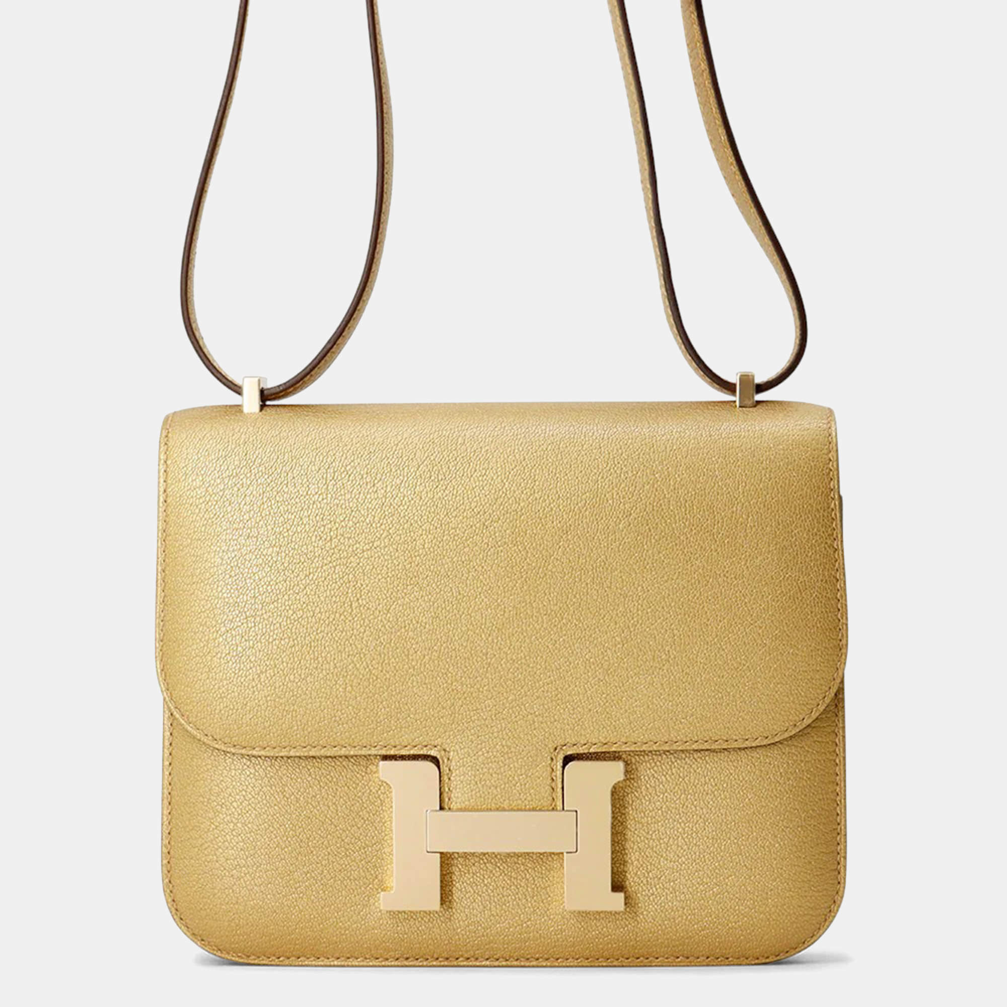 Pre Owned Hermes Constance3 Miroir Size Mini Dore Chevre Shamqila Bag