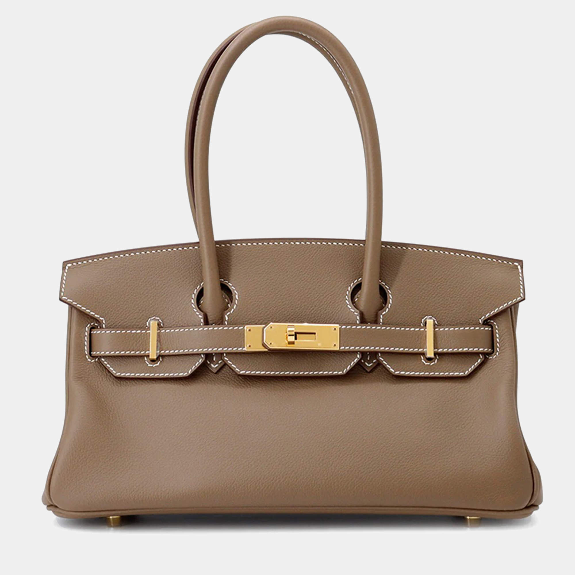 Pre Owned Hermes Shoulder birkin Etoupe Evercolor Handbag 29