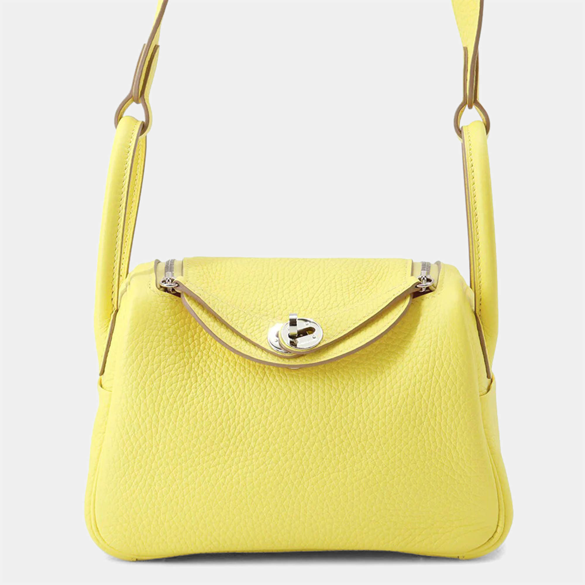 Pre Owned Hermes Lindy Lime Taurillon Clemence Size Mini